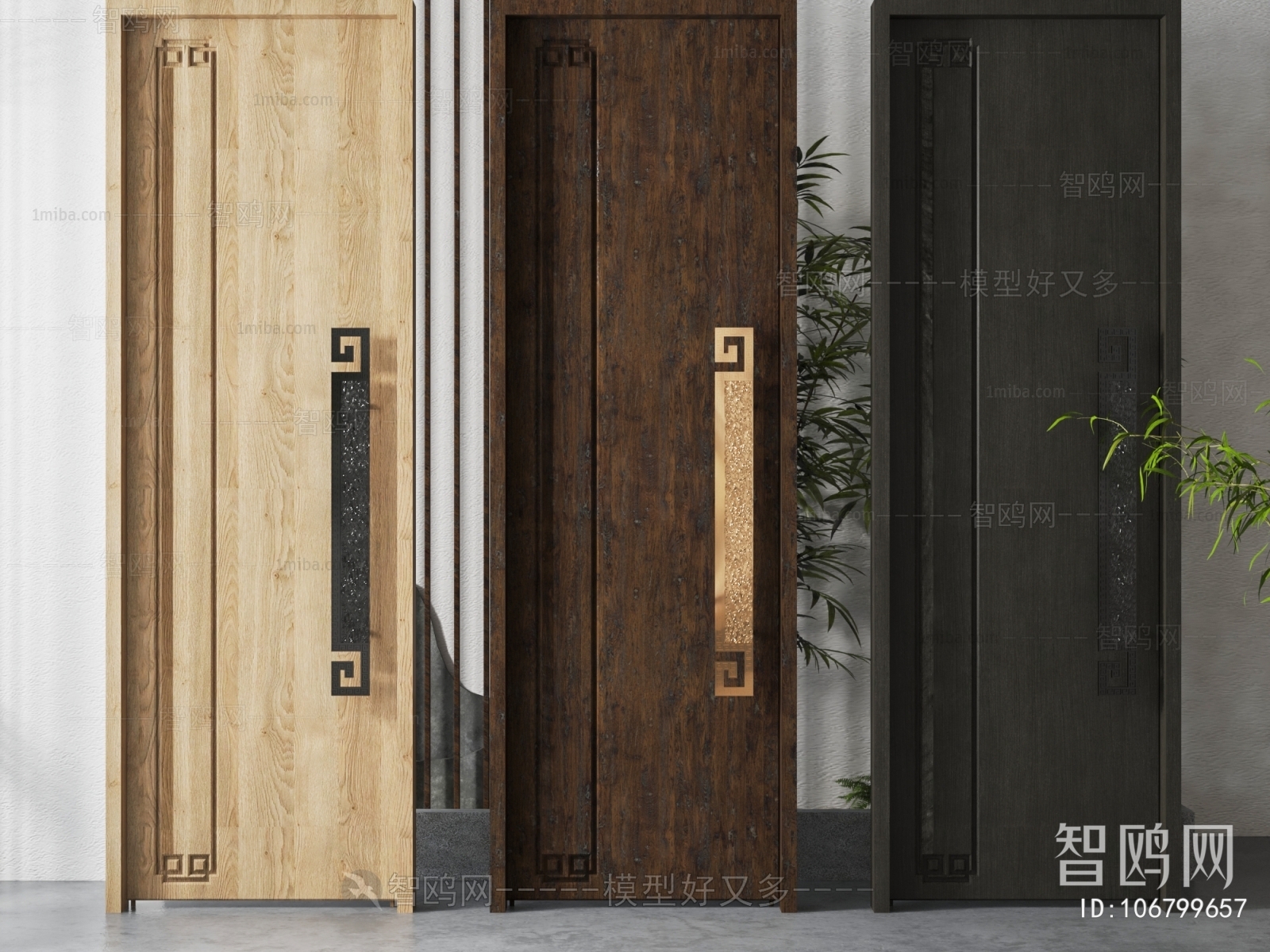 New Chinese Style Single Door