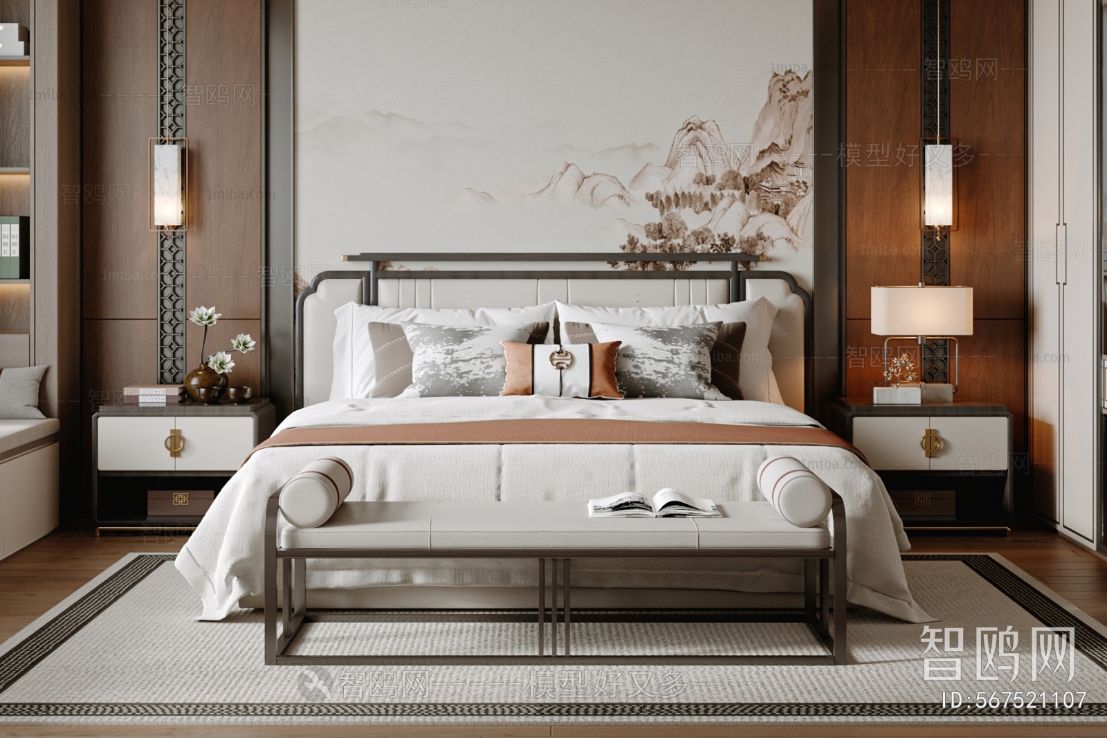 New Chinese Style Bedroom