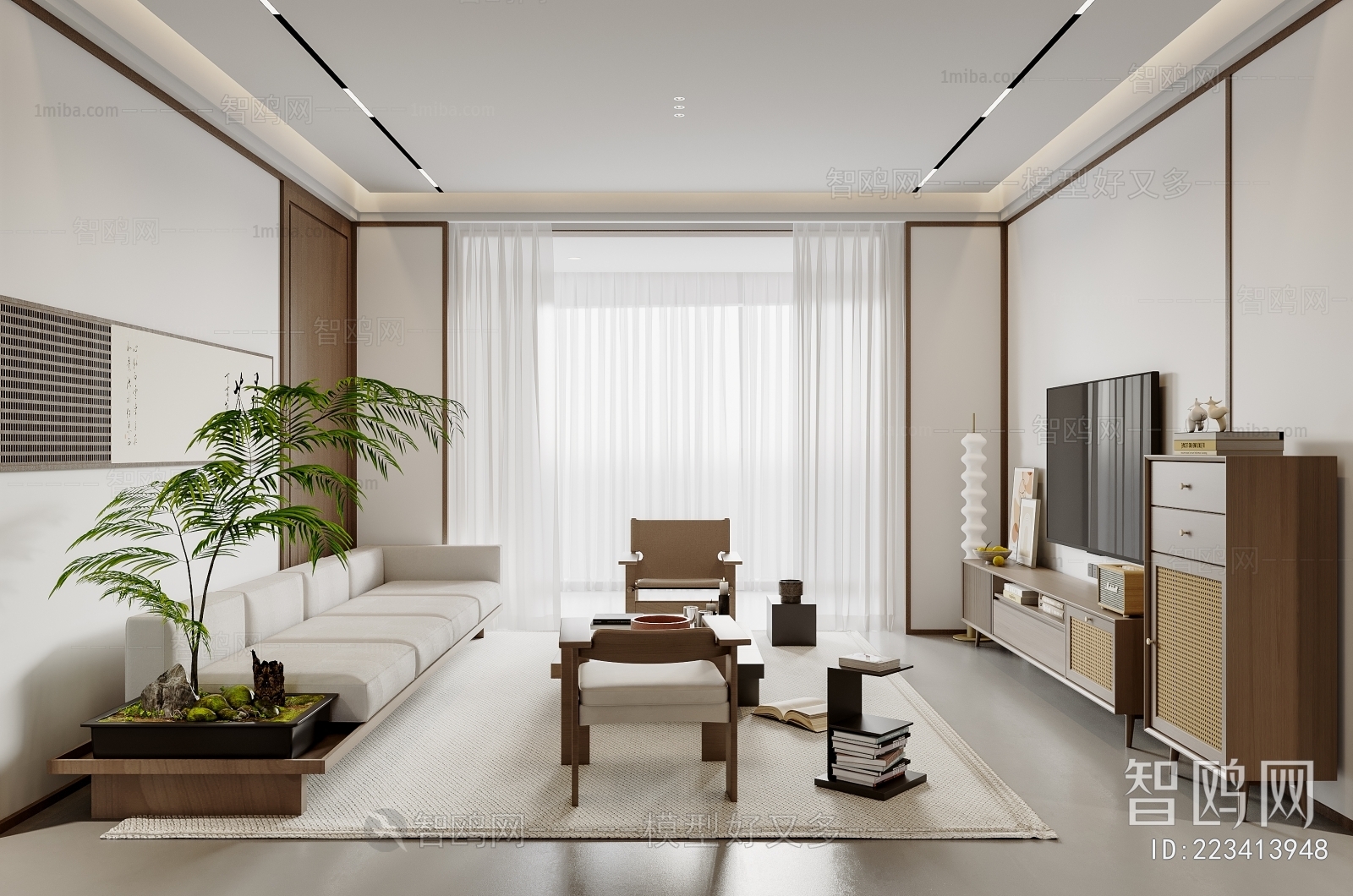 Modern New Chinese Style A Living Room