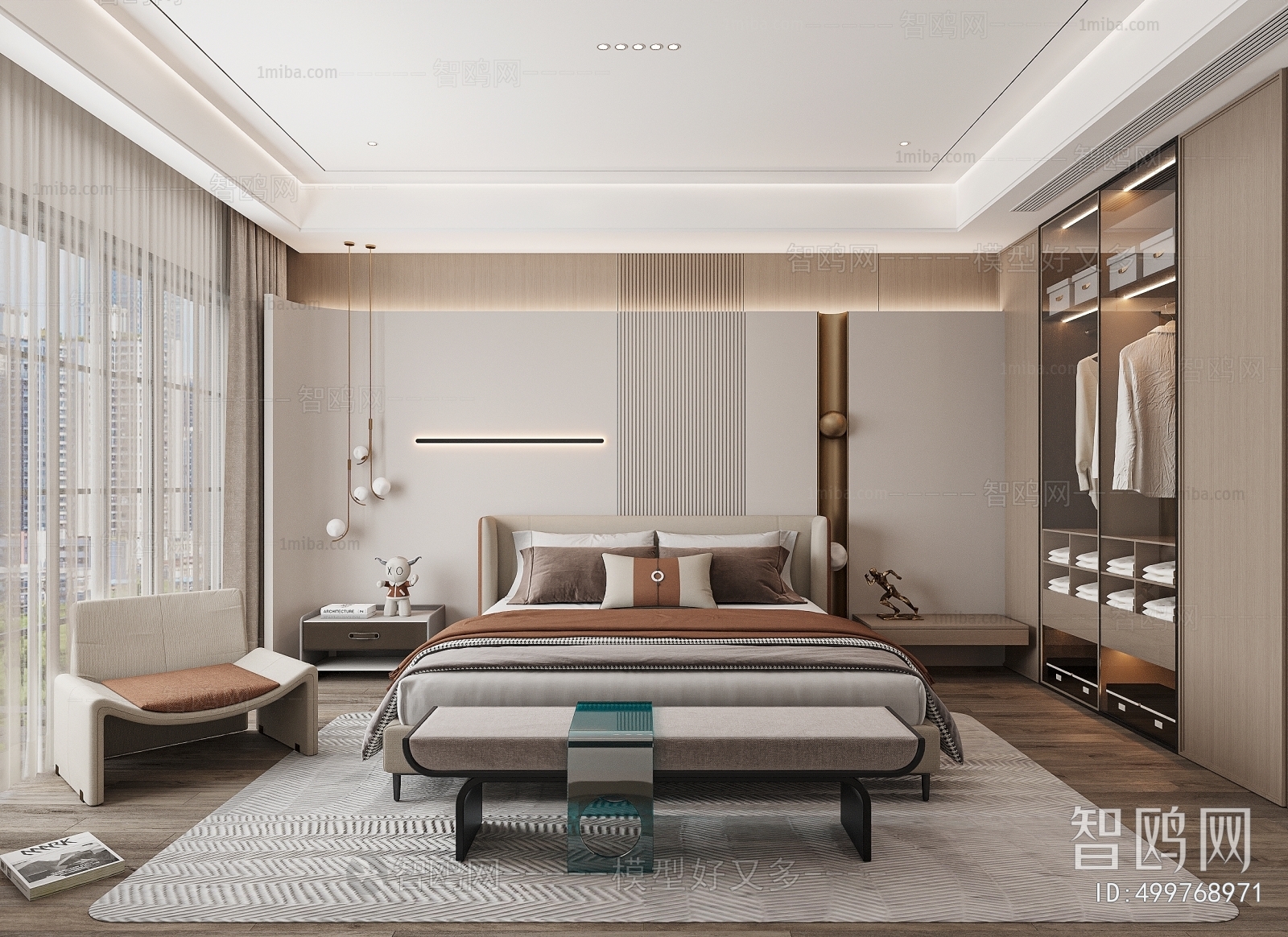 New Chinese Style Bedroom