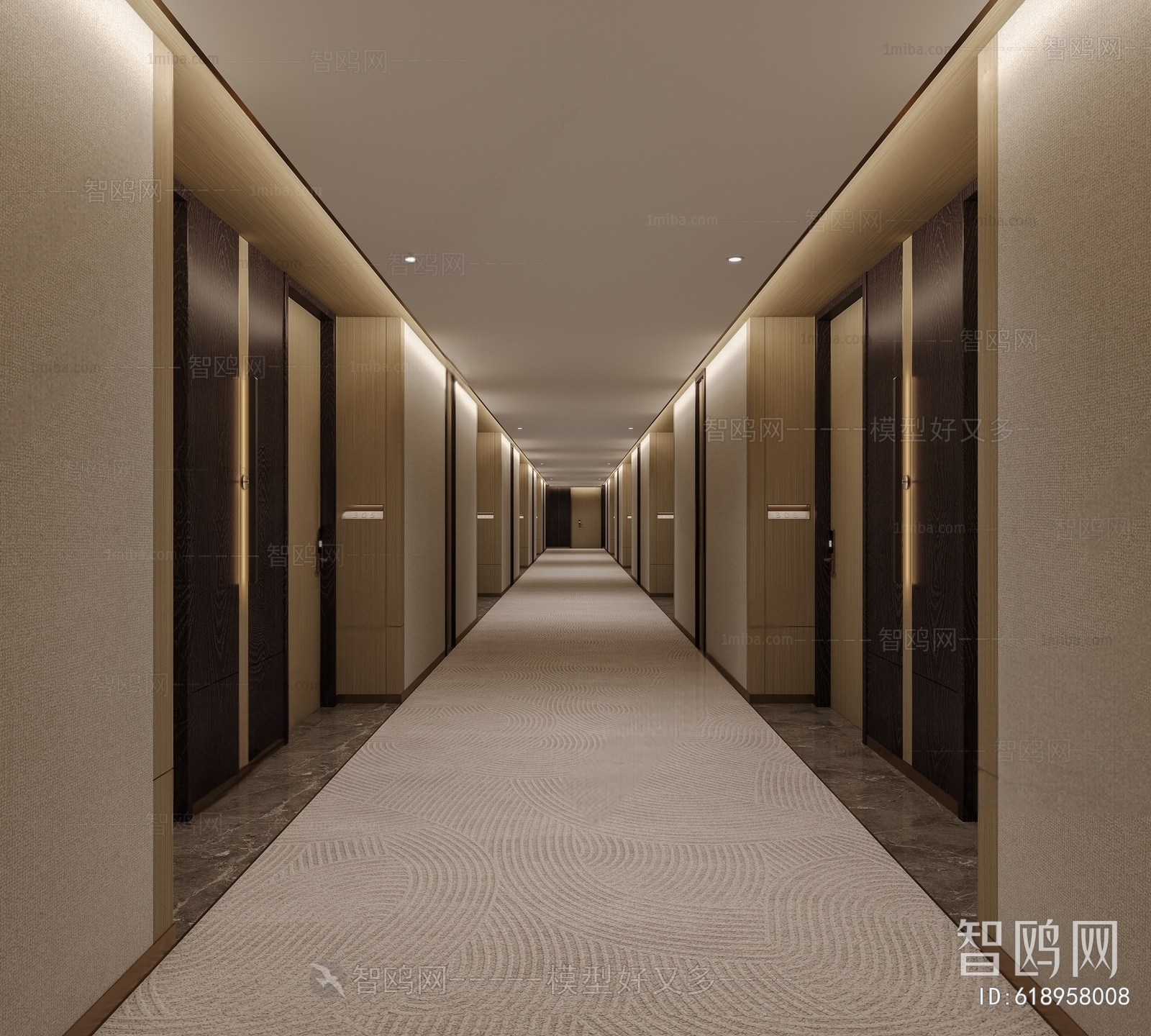 现代酒店走廊