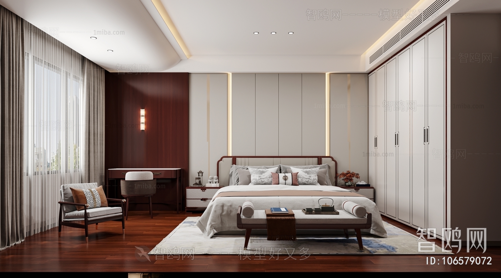 New Chinese Style Bedroom