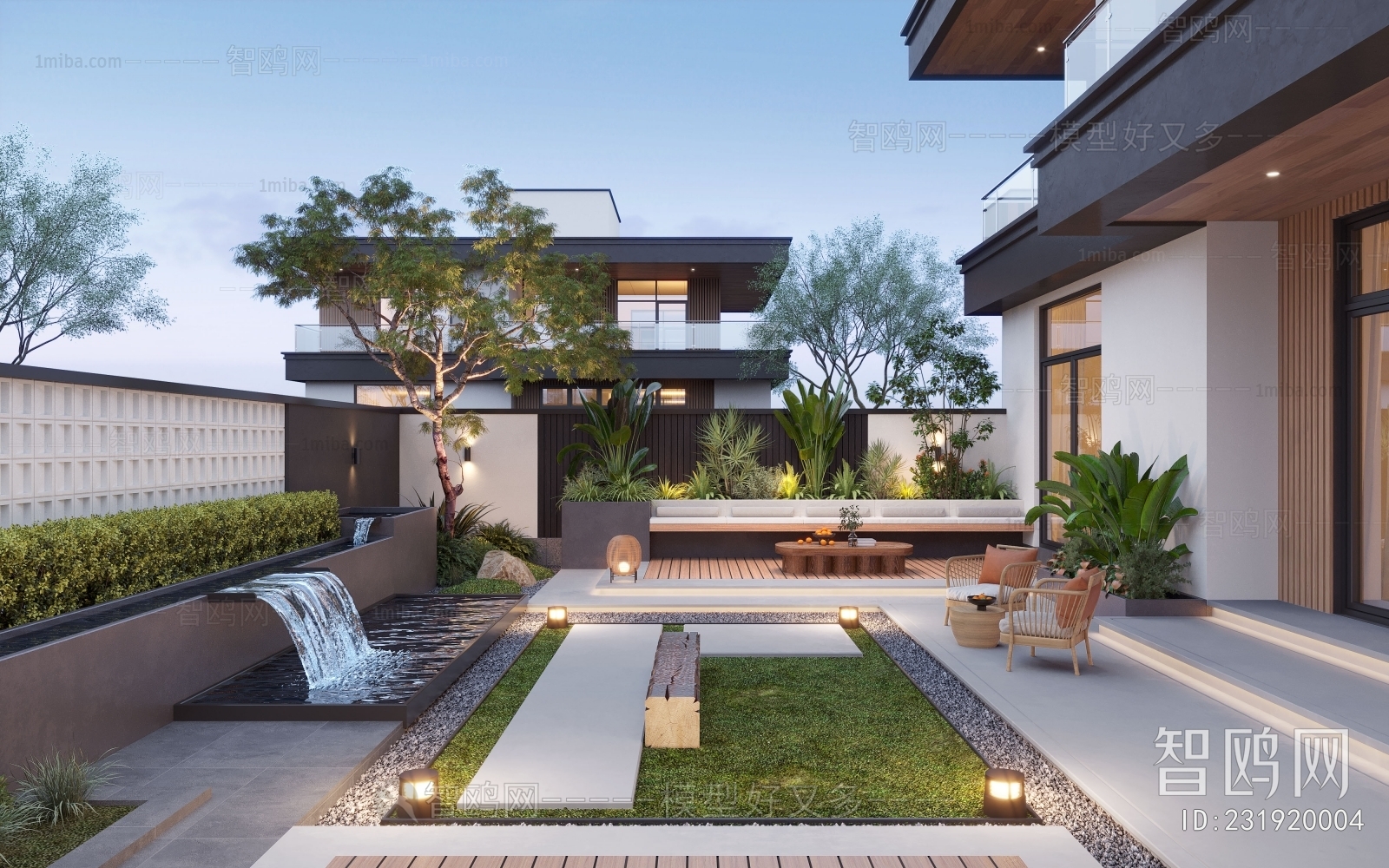 Modern Courtyard/landscape