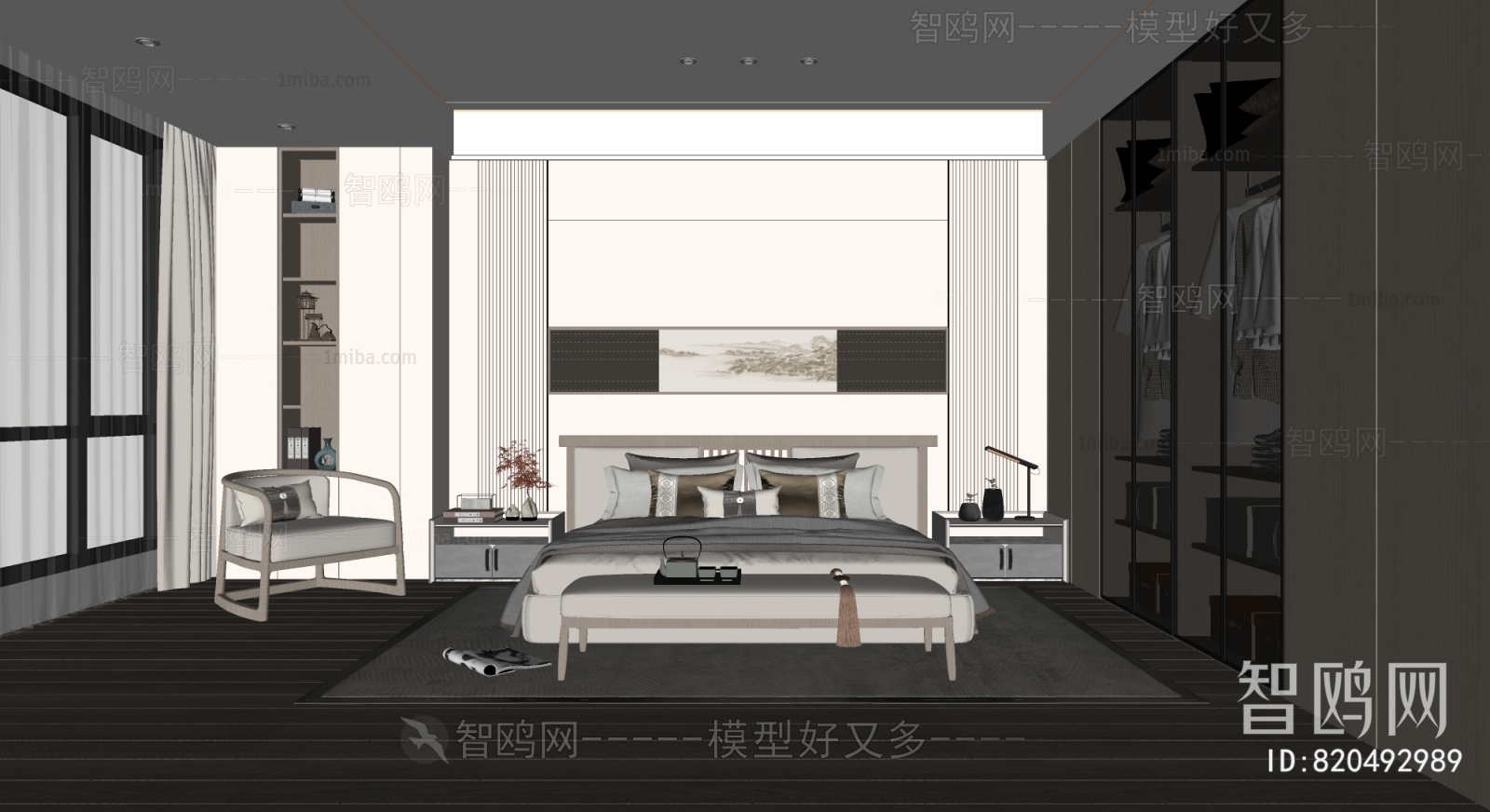 Modern New Chinese Style Bedroom