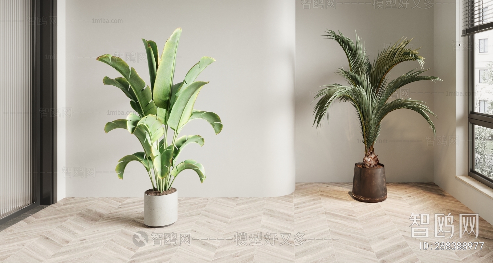 Modern Ground Green Plant Potted Plants