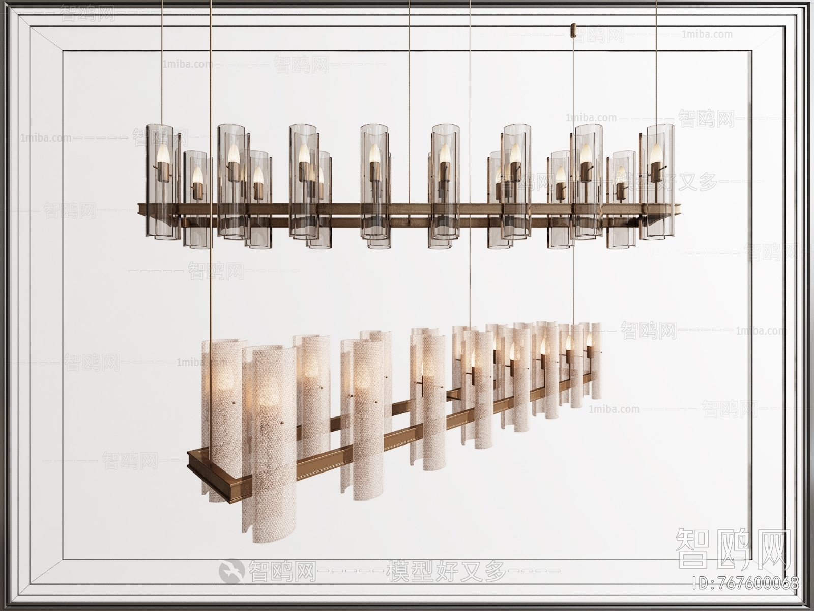 New Chinese Style Long Chandelier