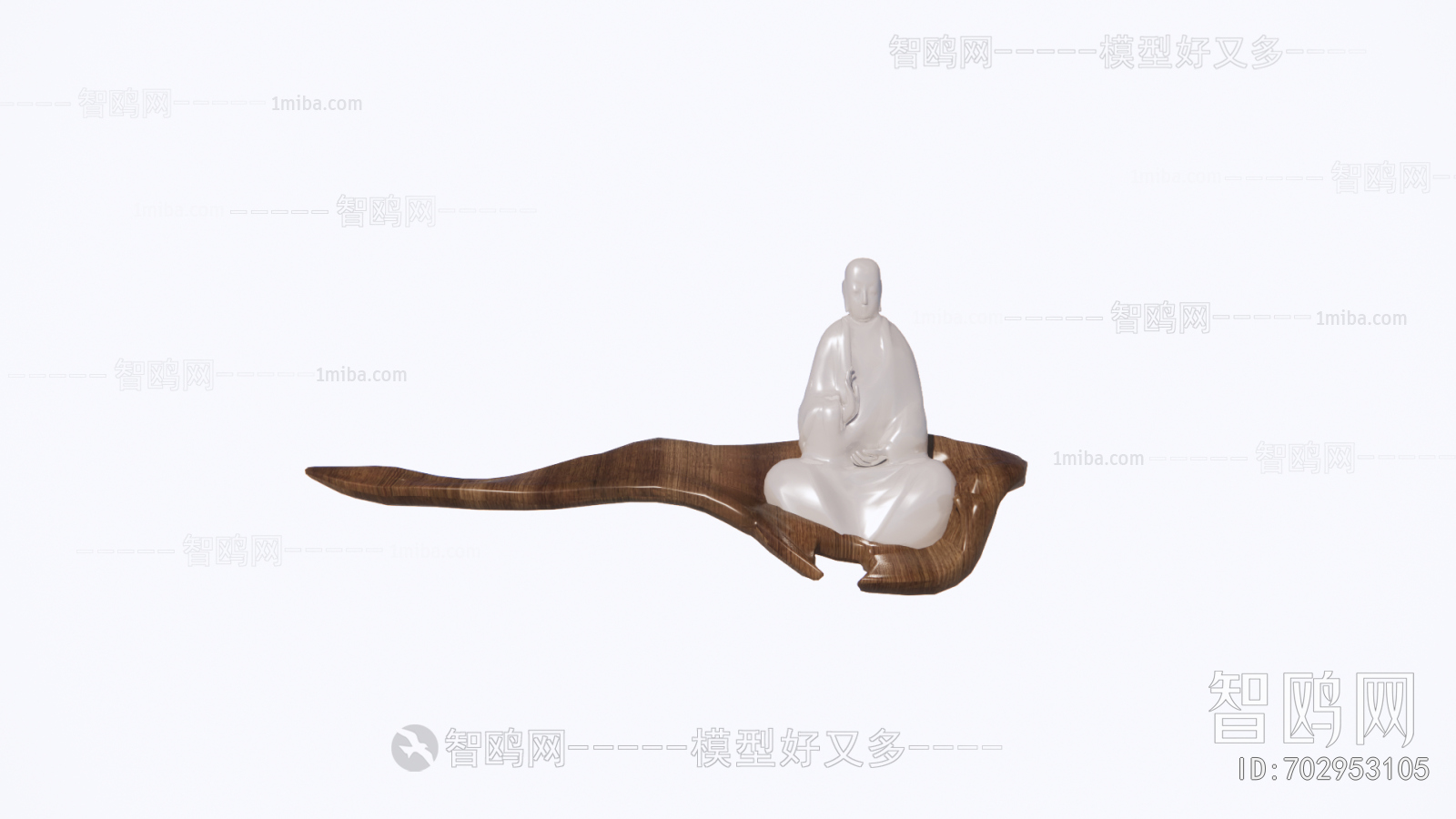 新中式禅意雕塑摆件组合