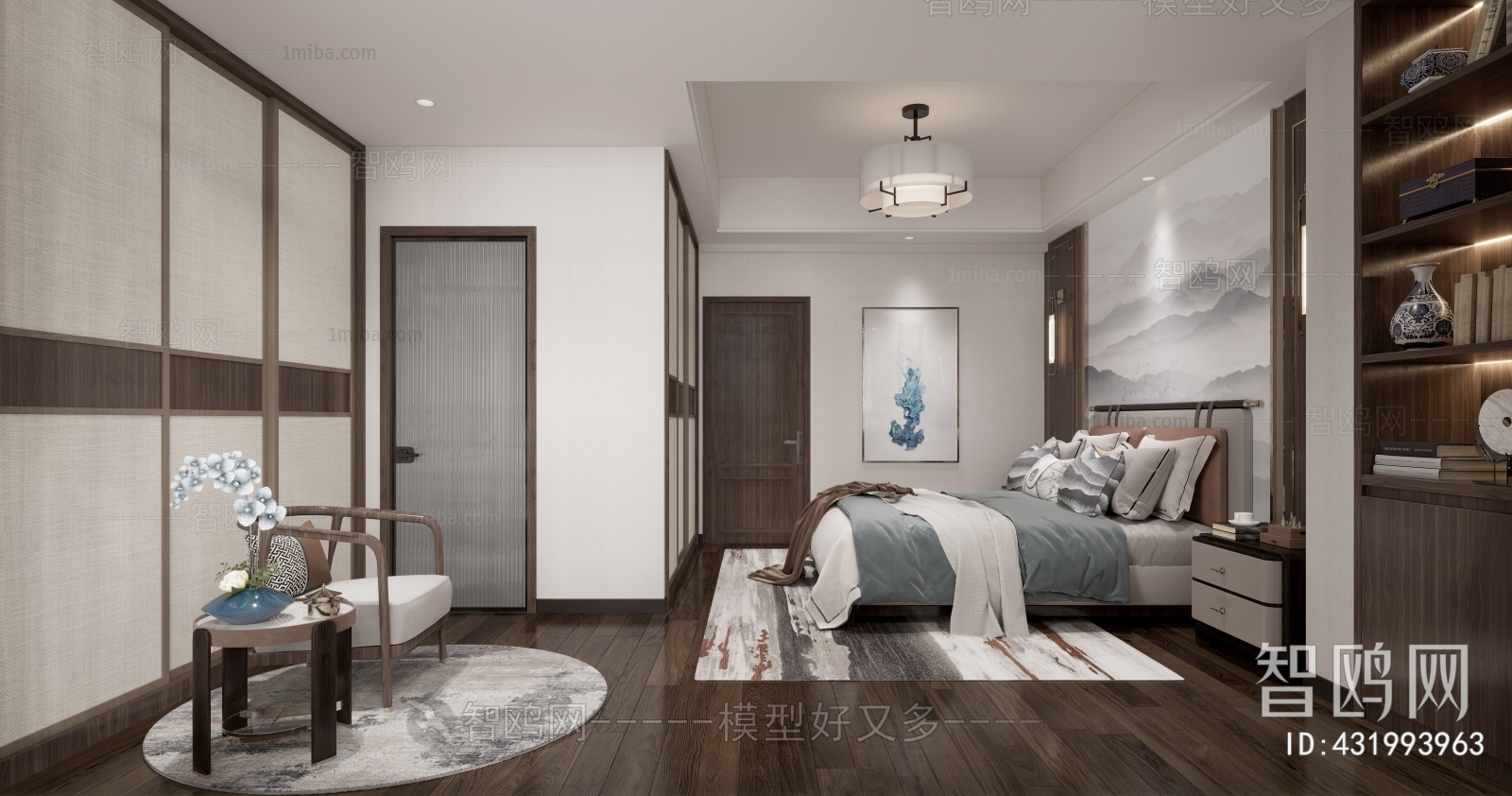 New Chinese Style Bedroom