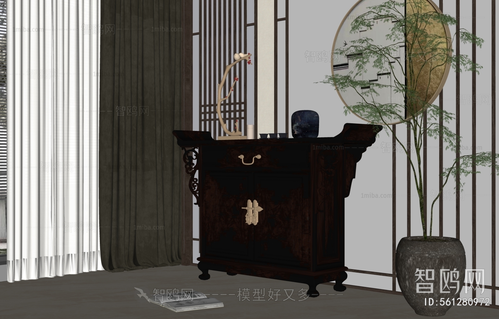 New Chinese Style Chinese Style Entrance Cabinet