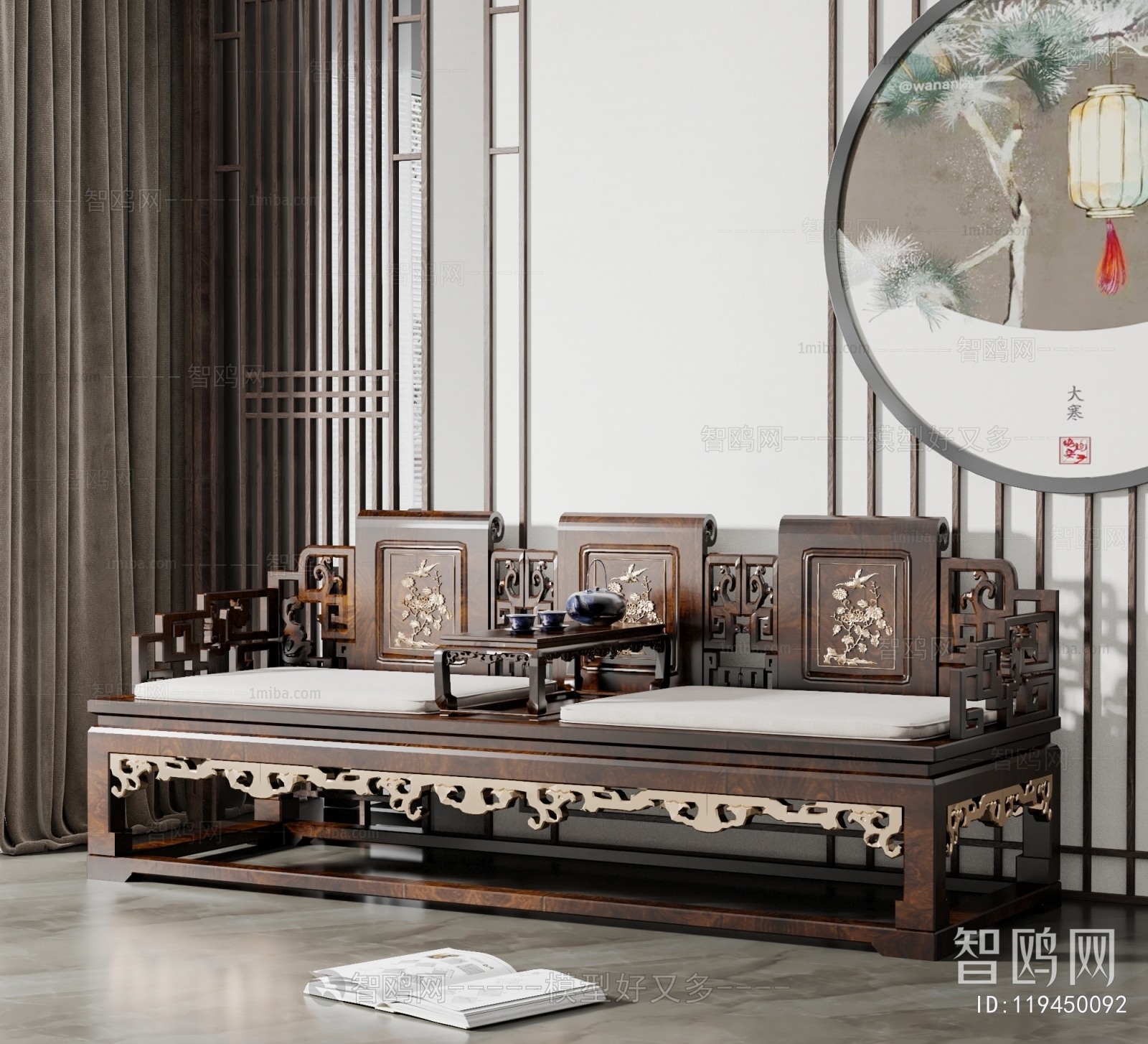 New Chinese Style Chinese Style Arhat Bed