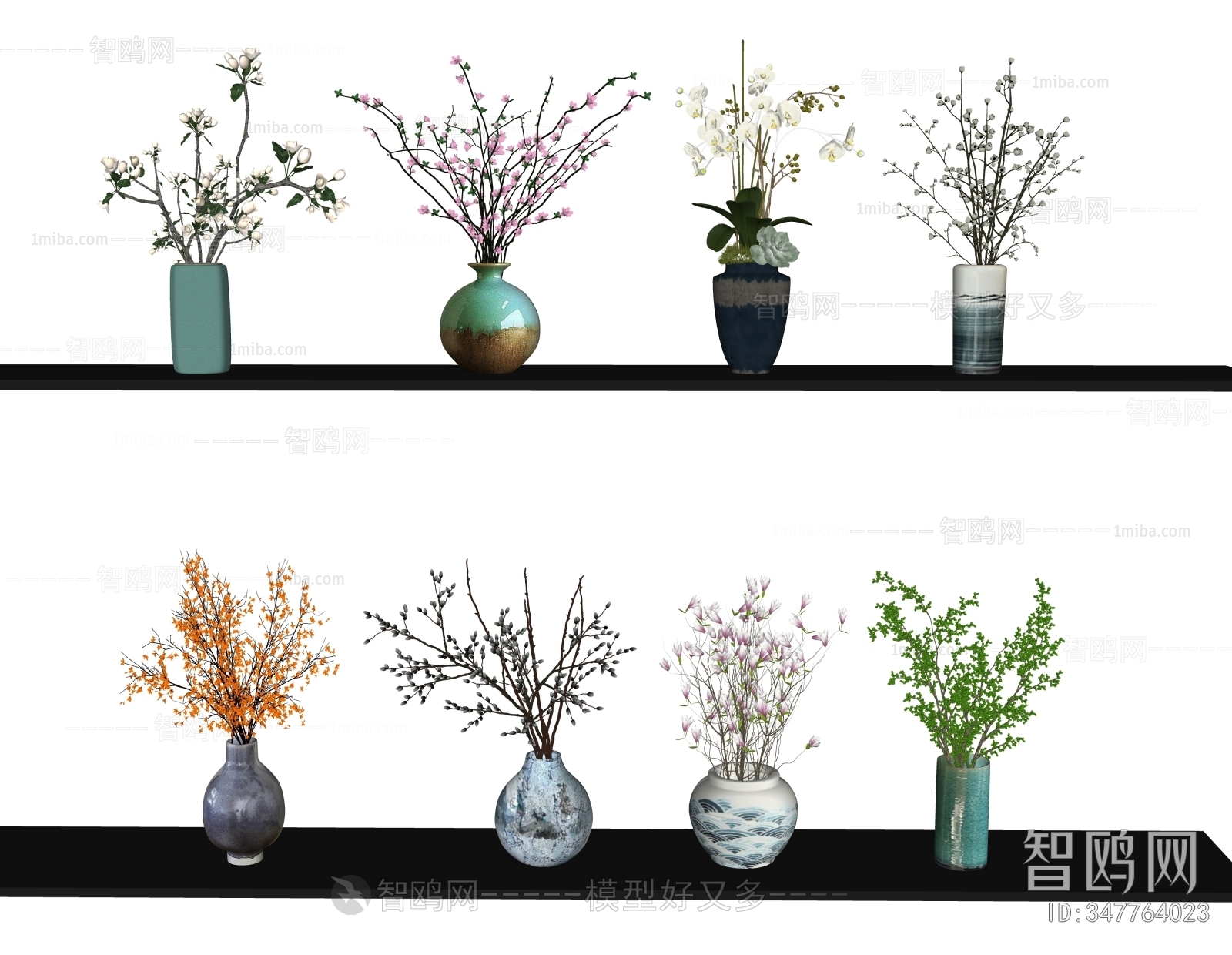 新中式花瓶花艺组合
