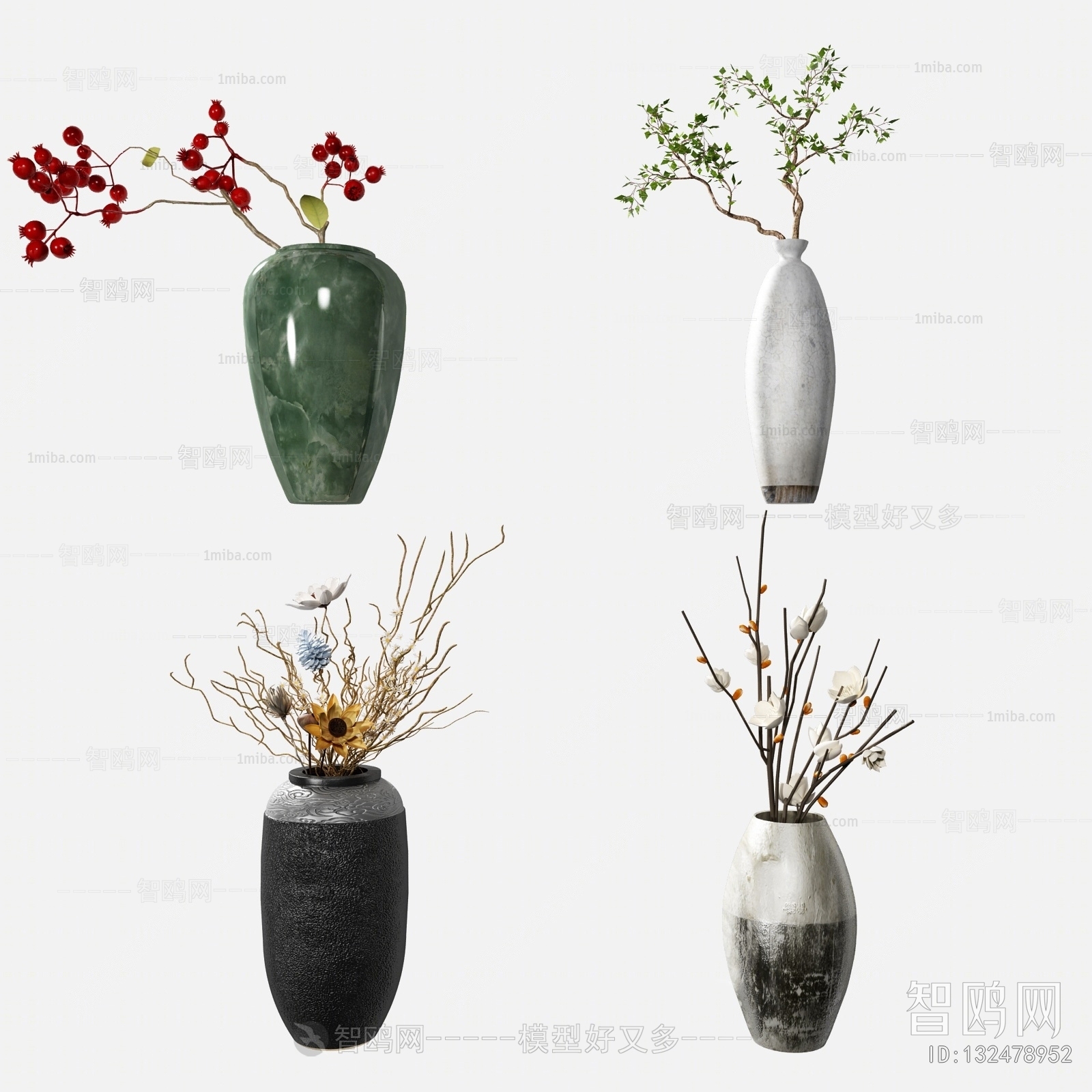 新中式花瓶花艺