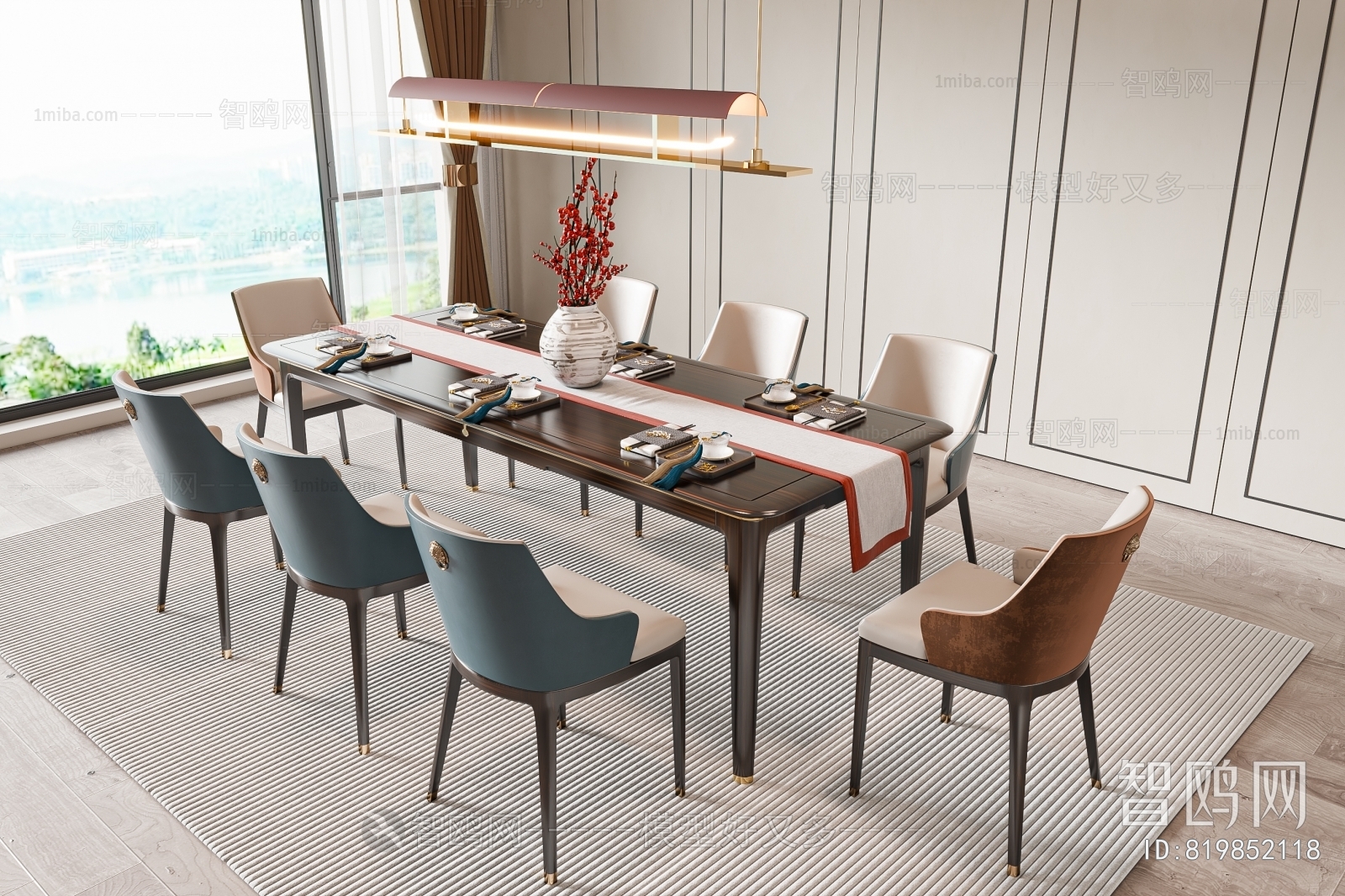 New Chinese Style Dining Table And Chairs