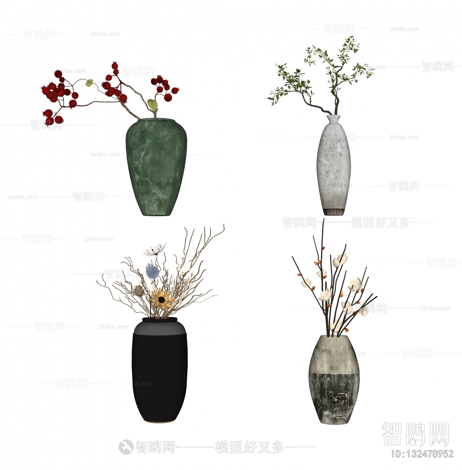 新中式花瓶花艺