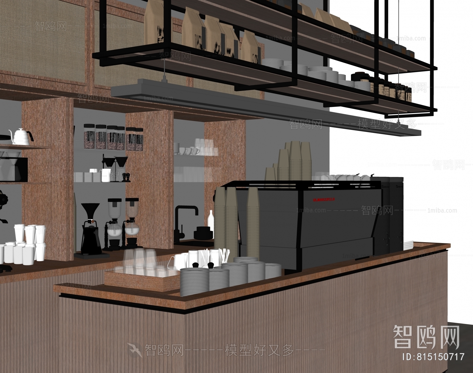 现代咖啡厅操作台
