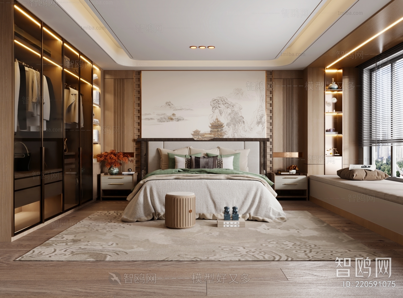 New Chinese Style Bedroom