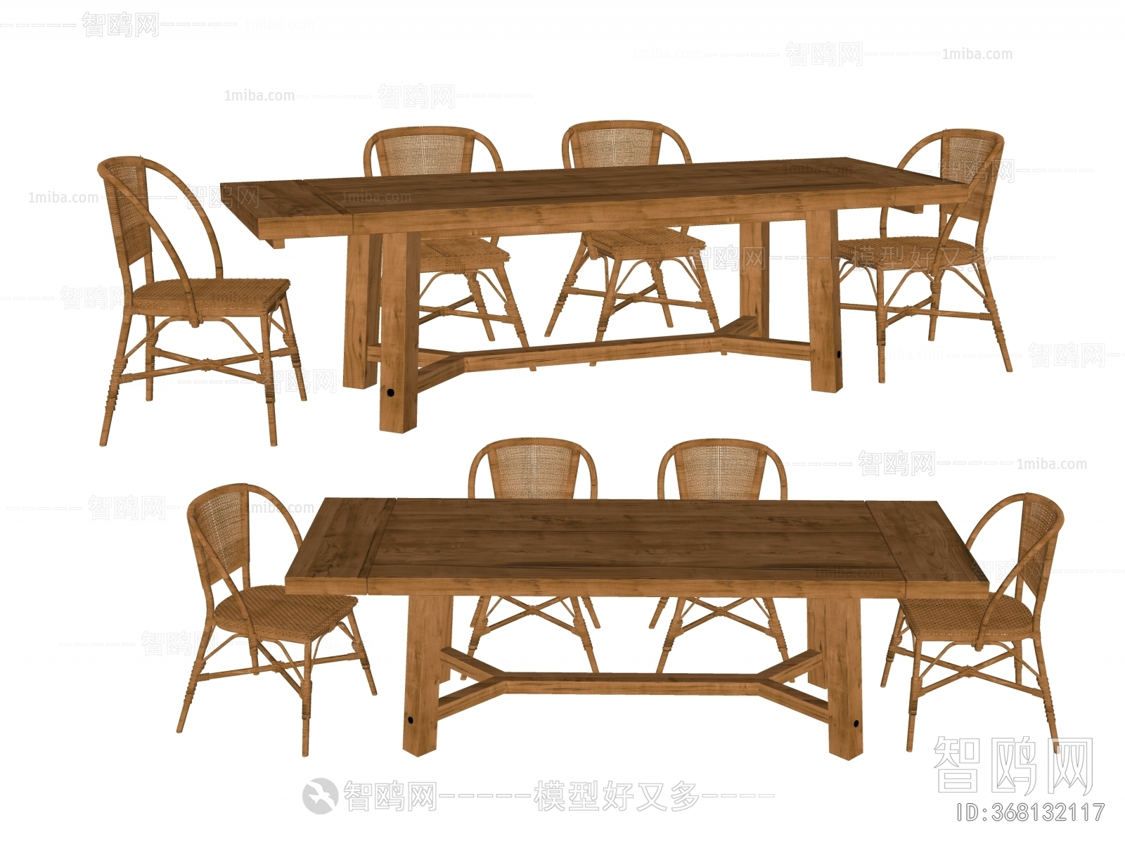 侘寂户外实木餐桌椅组合