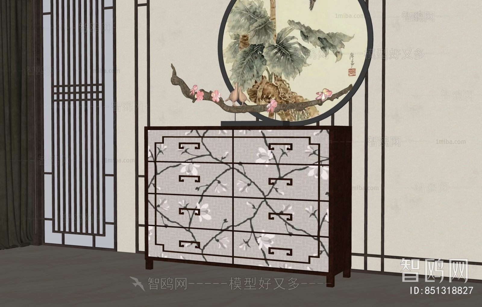 New Chinese Style Entrance Cabinet