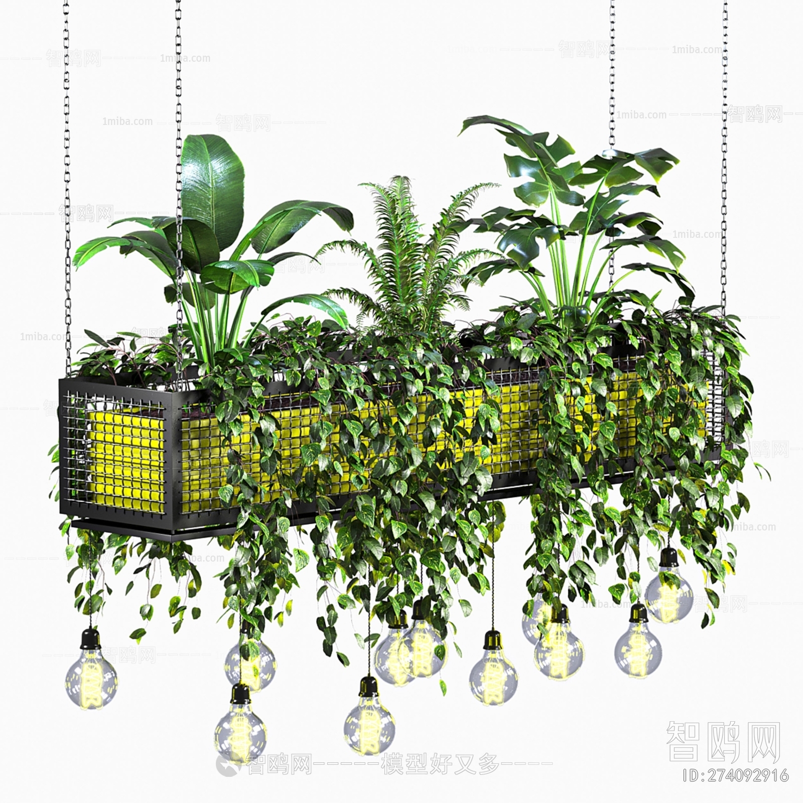 现代绿植吊兰 吊灯