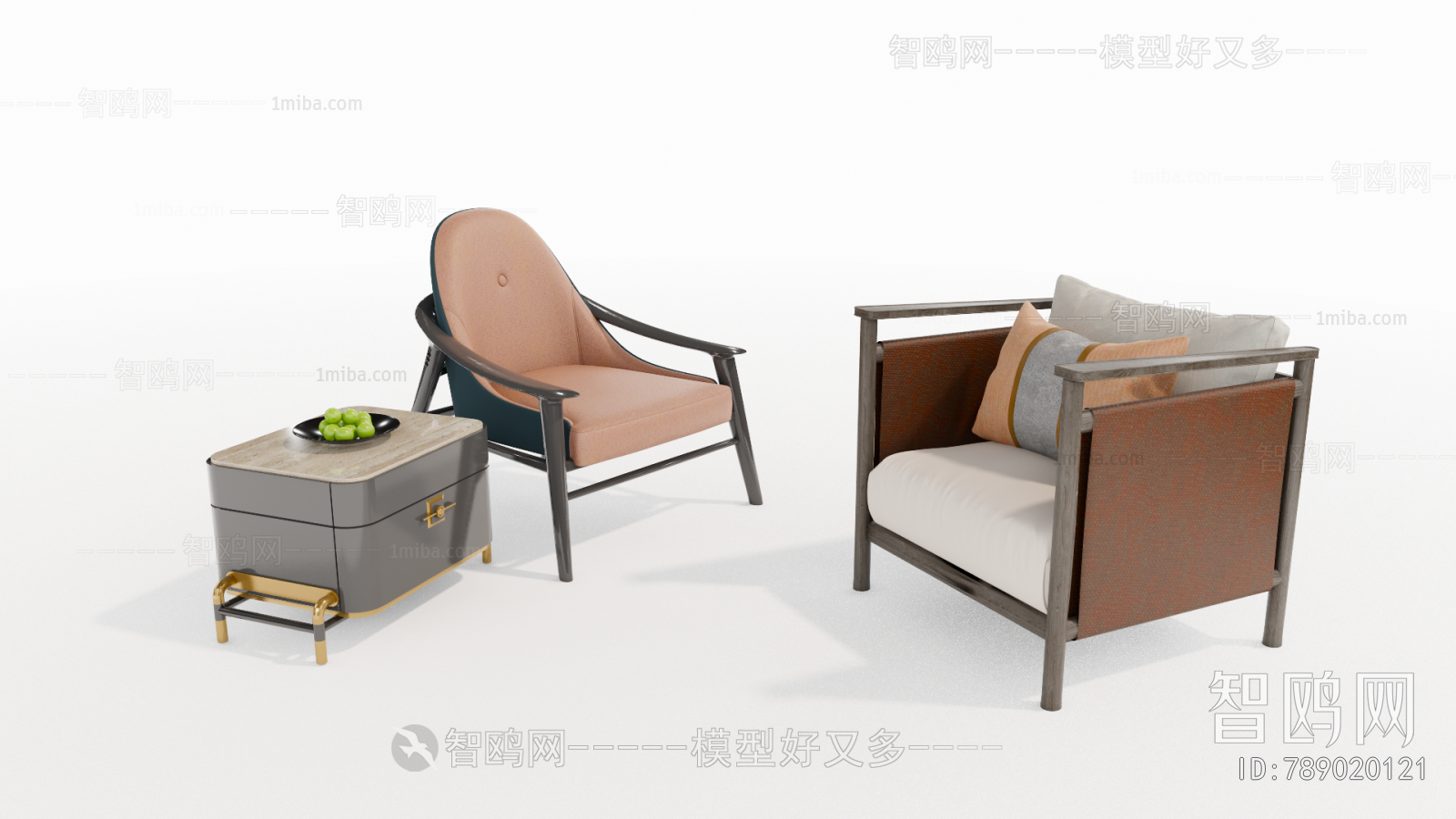 New Chinese Style Single Sofa