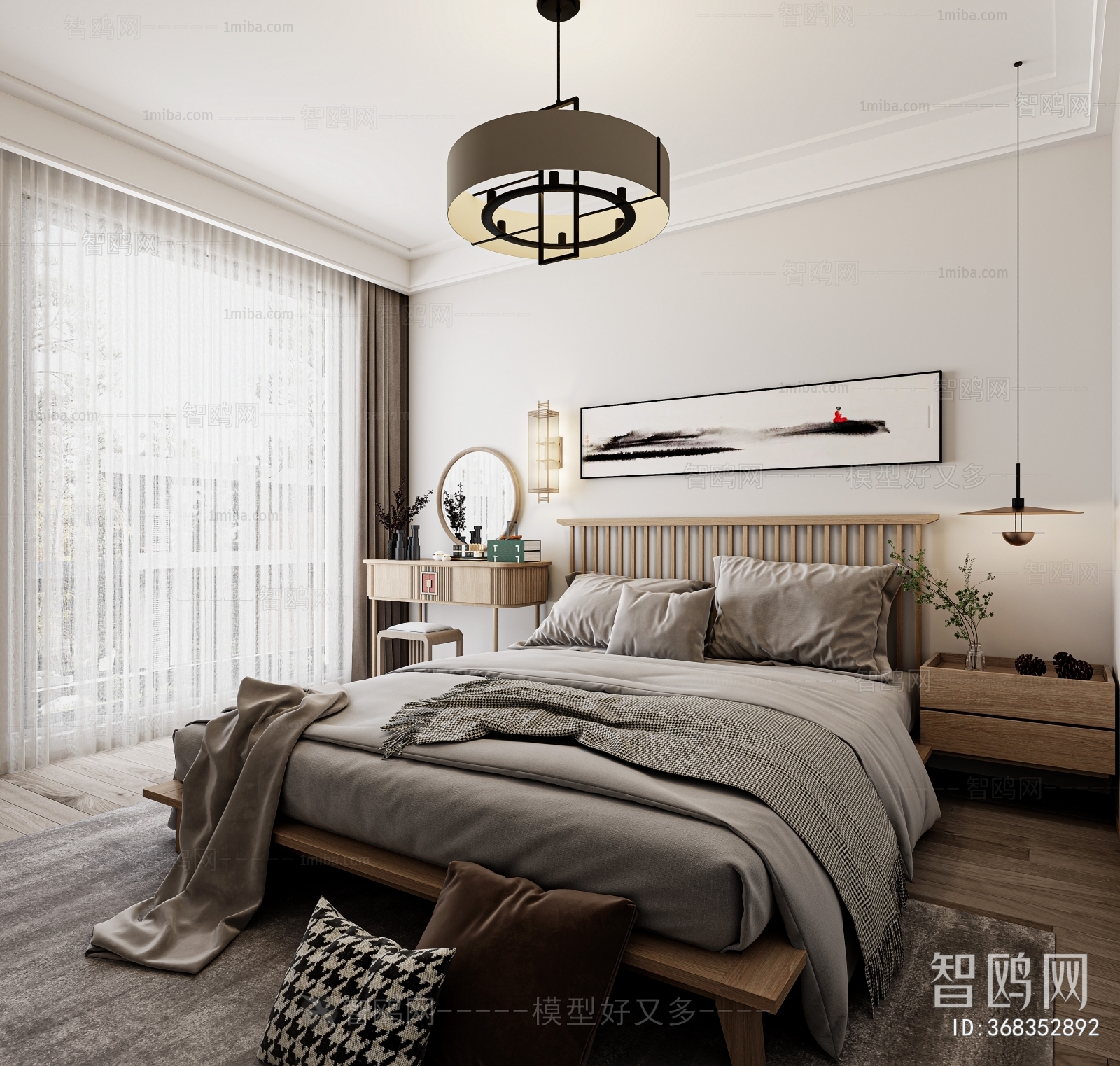 New Chinese Style Bedroom