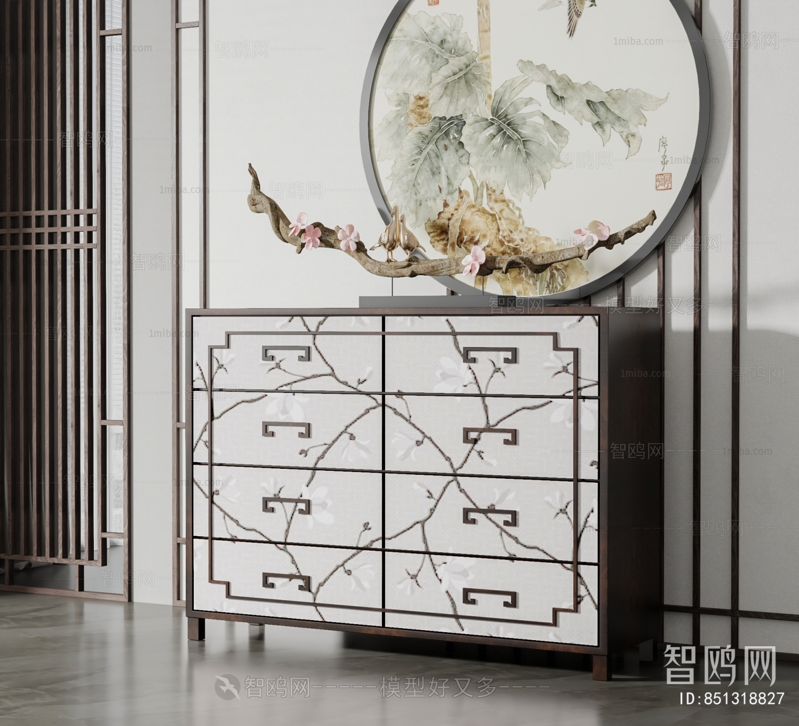 New Chinese Style Entrance Cabinet