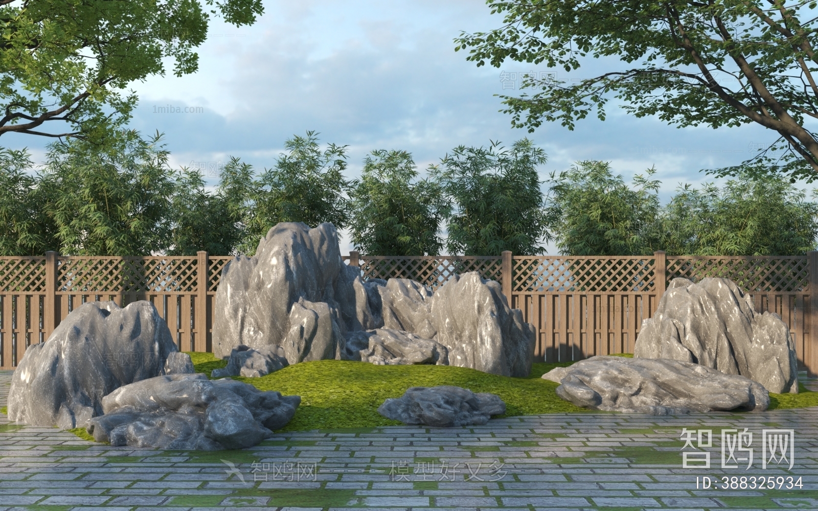 New Chinese Style Rockery Waterscape