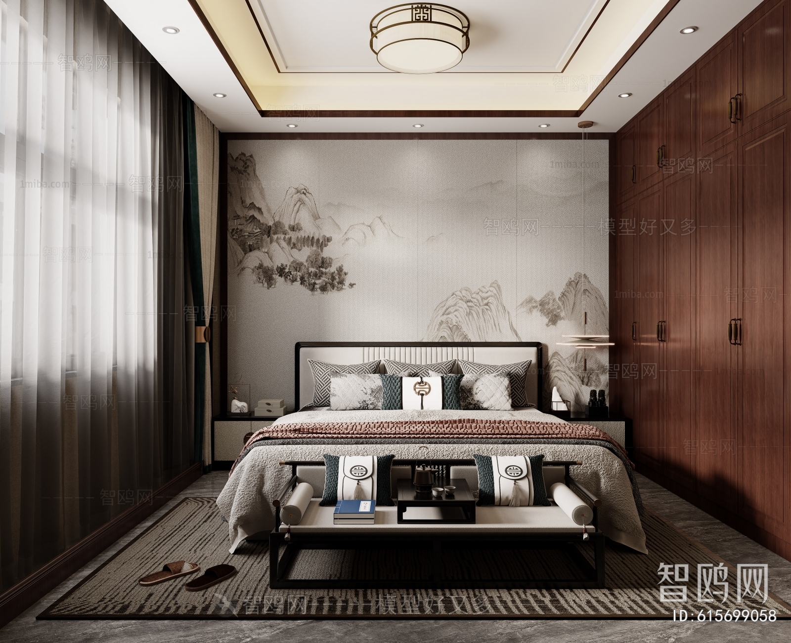 New Chinese Style Bedroom