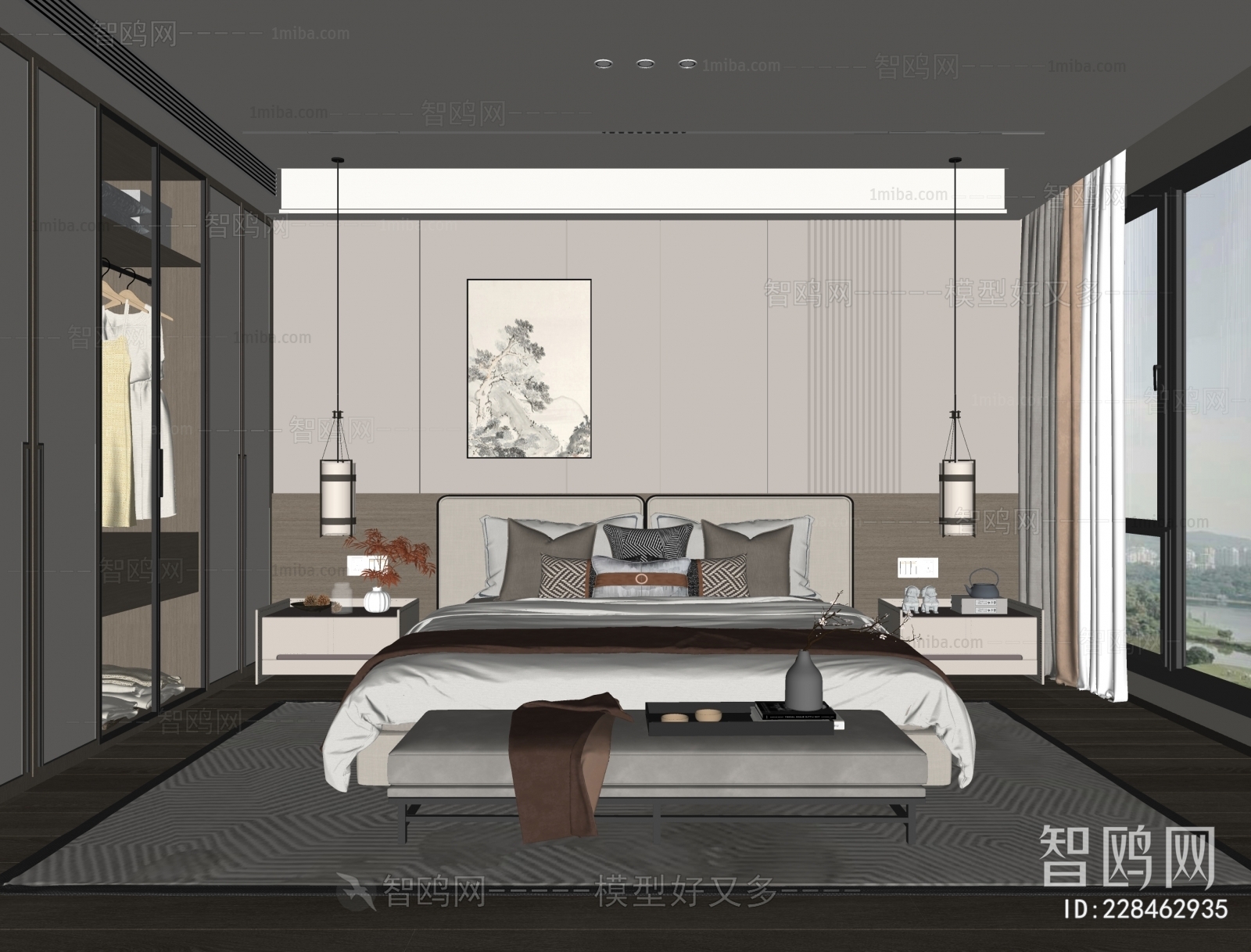 New Chinese Style Bedroom