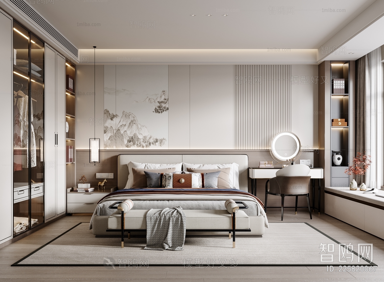 New Chinese Style Bedroom