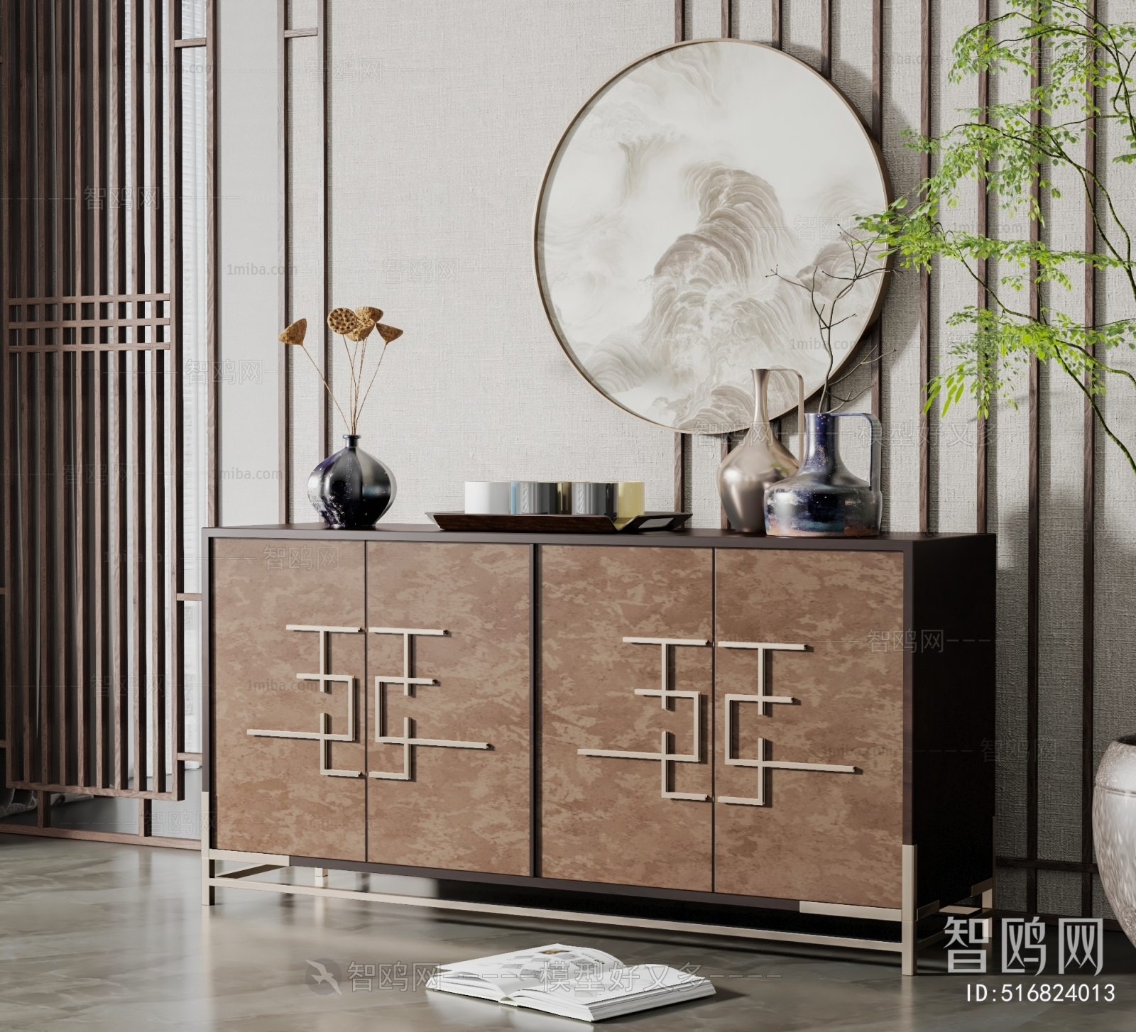 New Chinese Style Entrance Cabinet