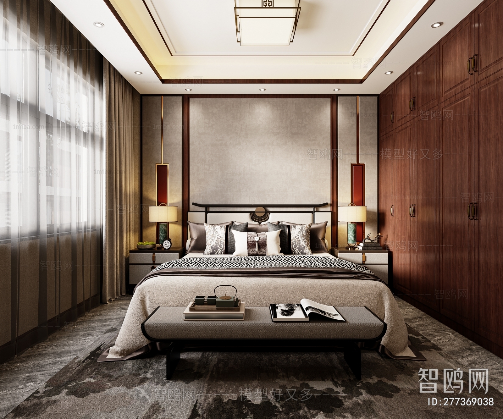 New Chinese Style Bedroom