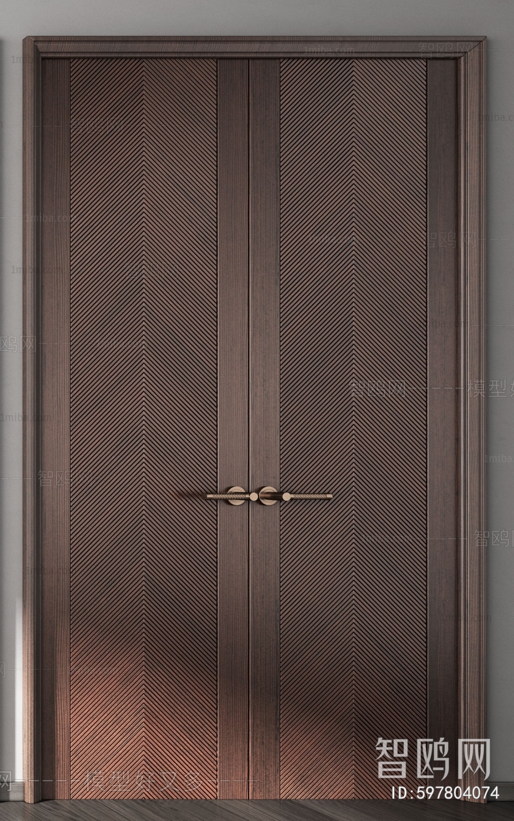 Modern New Chinese Style Double Door