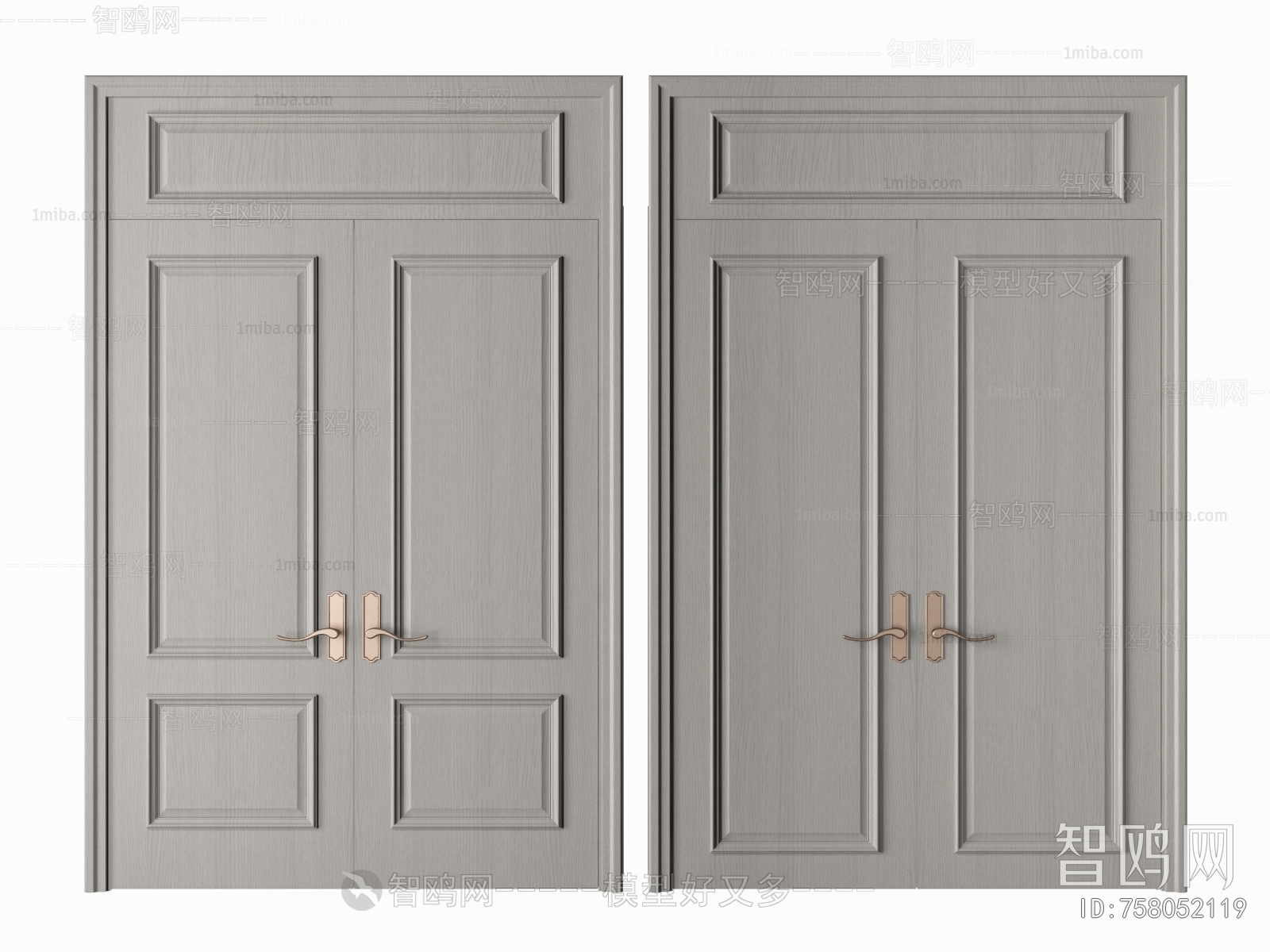 Simple European Style Double Door