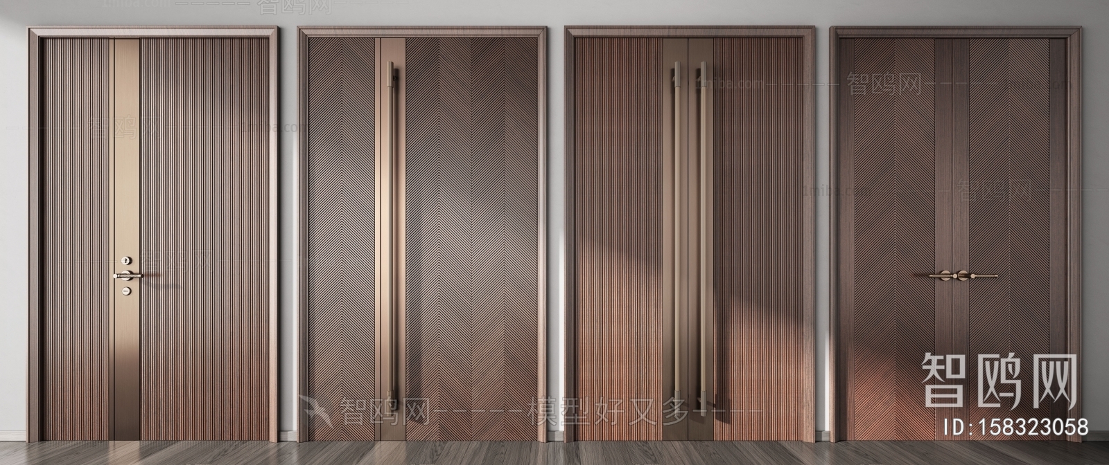 Modern New Chinese Style Double Door