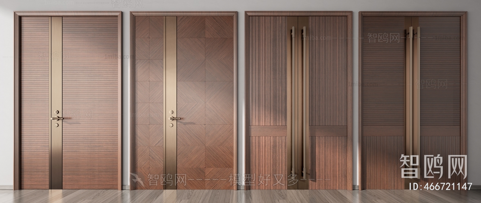 Modern New Chinese Style Double Door