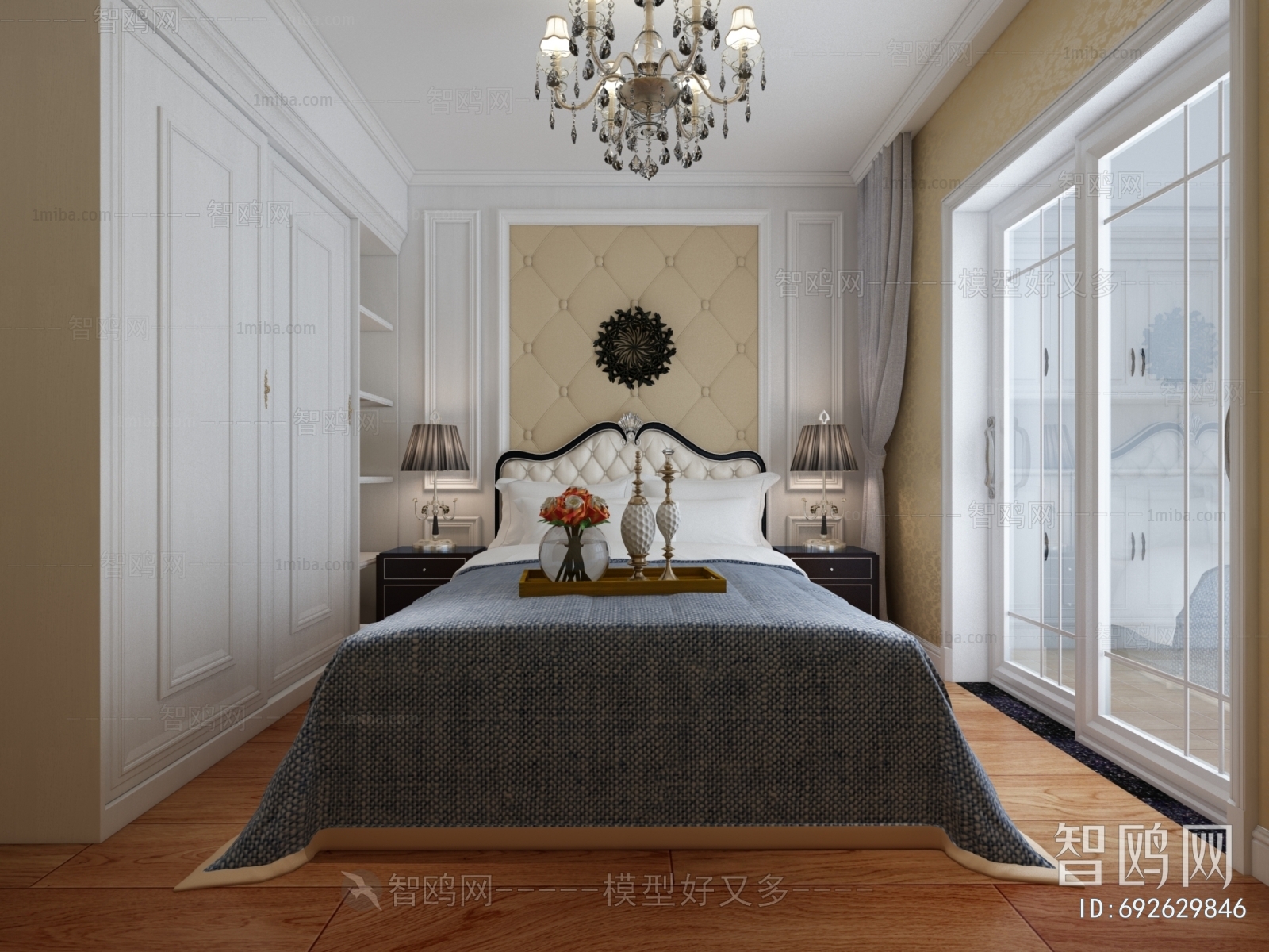 American Style European Style Bedroom