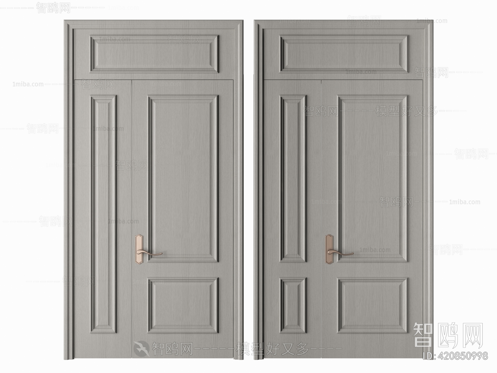 American Style Simple European Style Unequal Double Door
