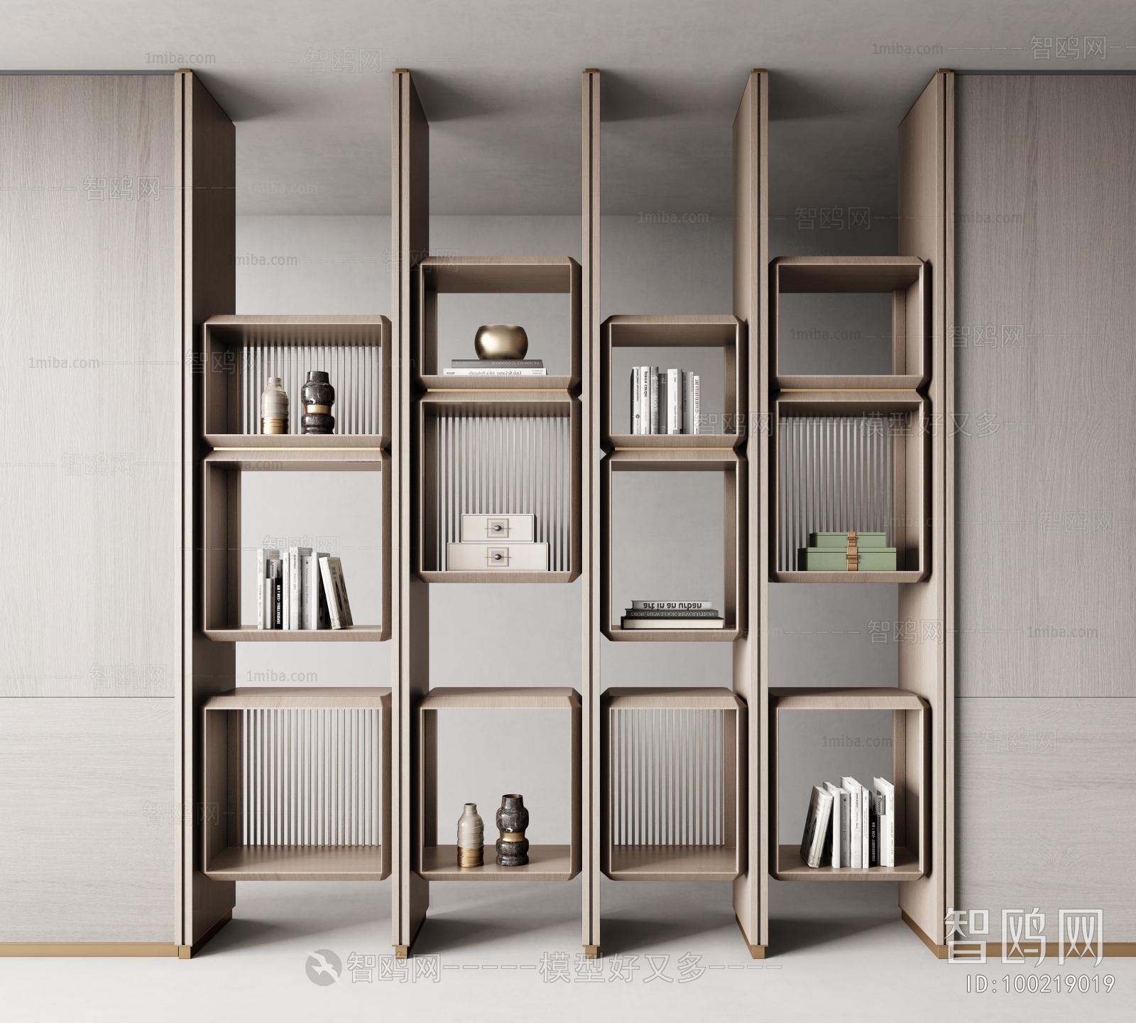 现代新中式书柜 装饰柜