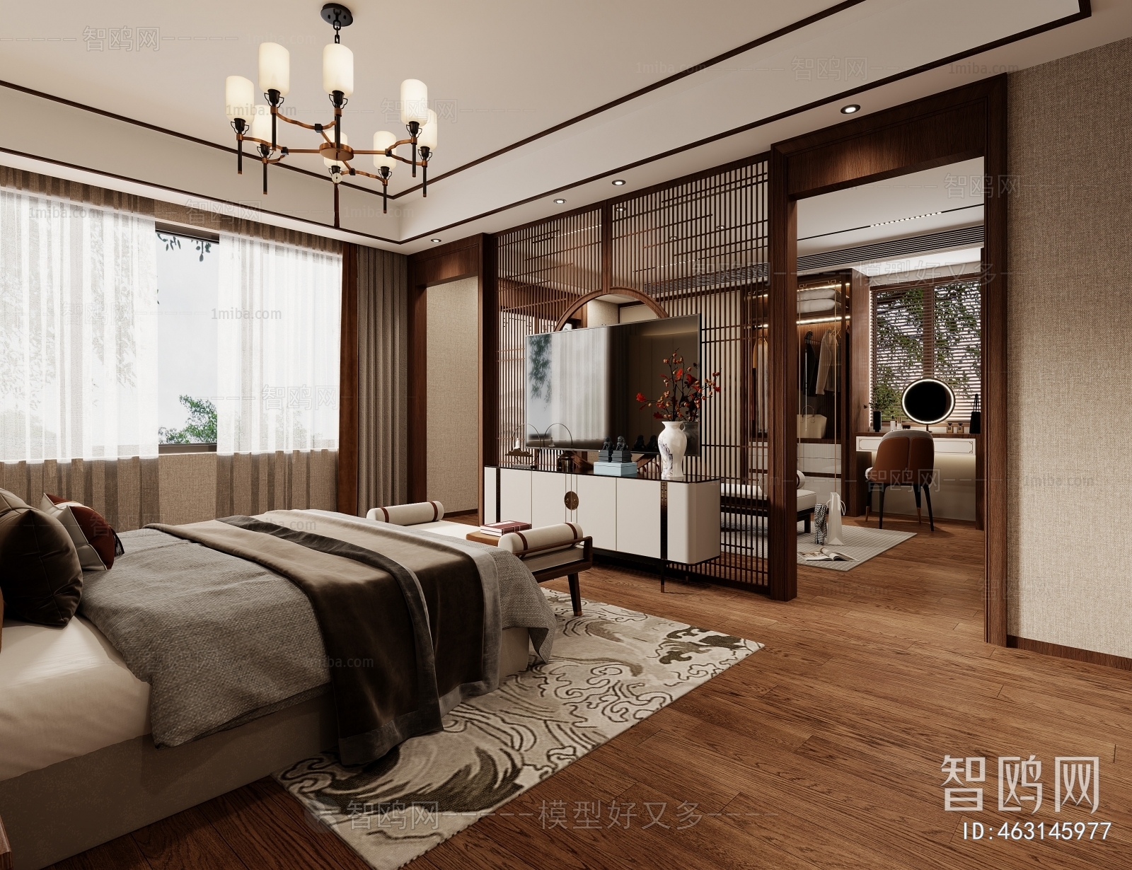 New Chinese Style Bedroom