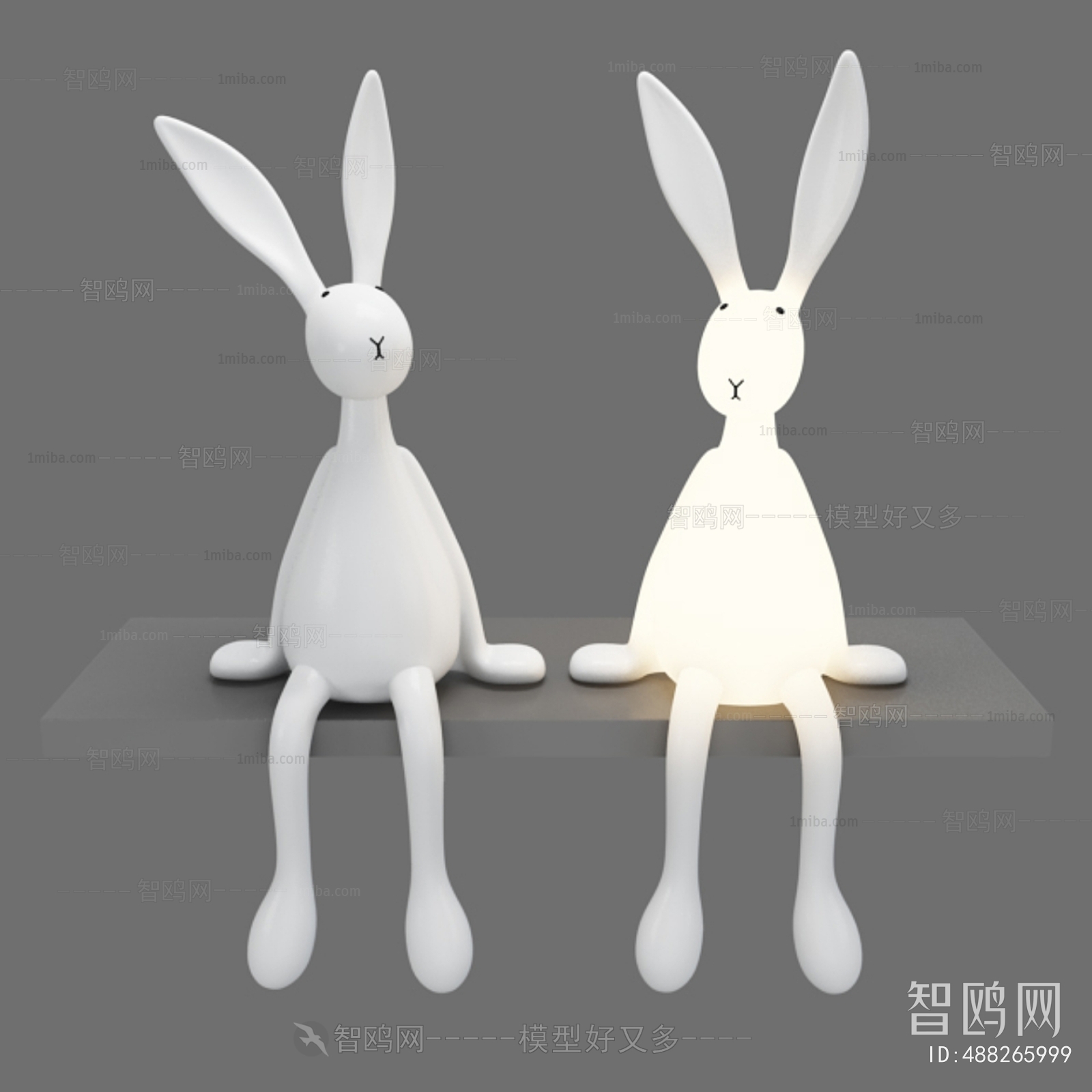 现代兔子装饰灯