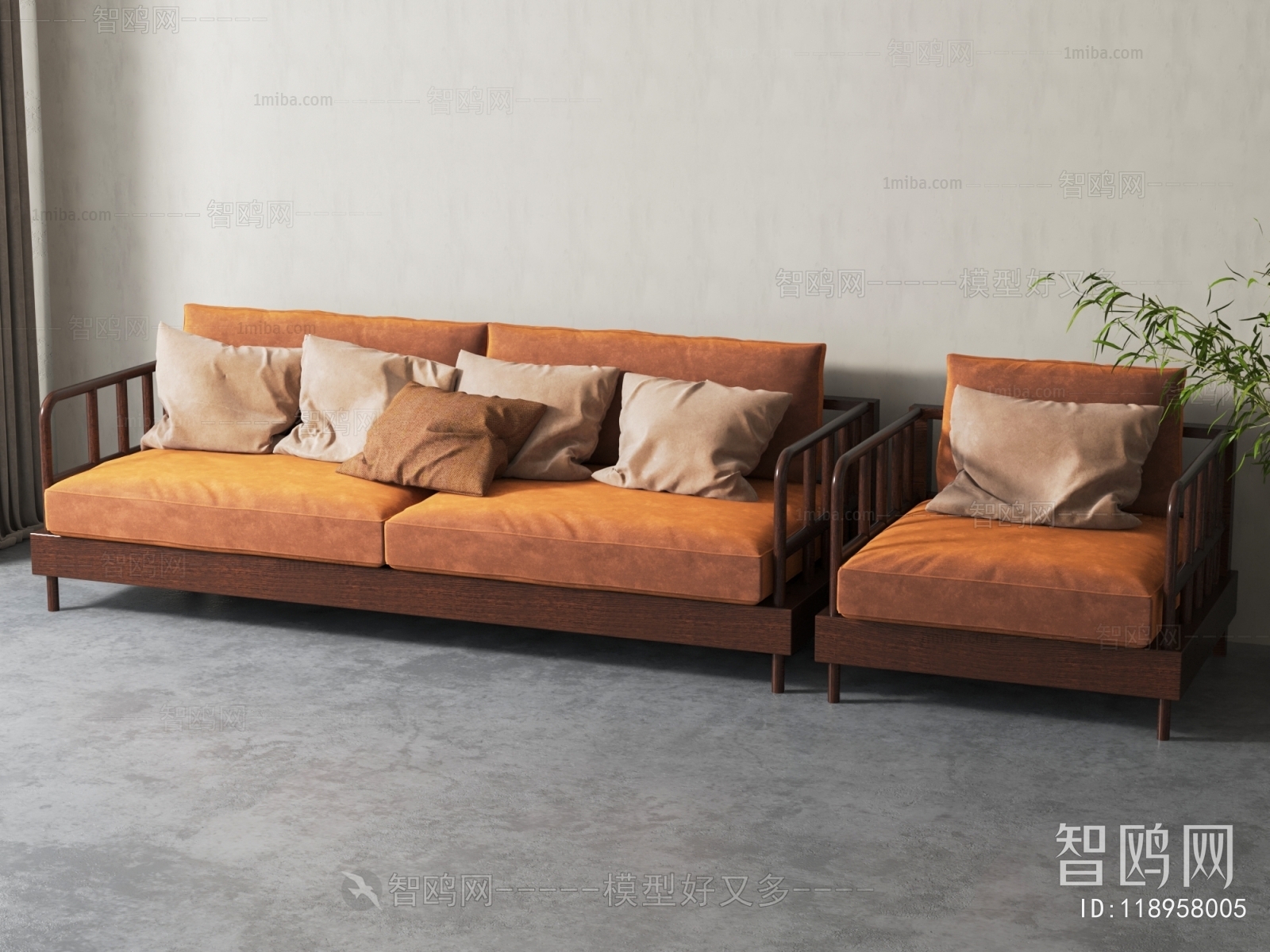 New Chinese Style Sofa Combination