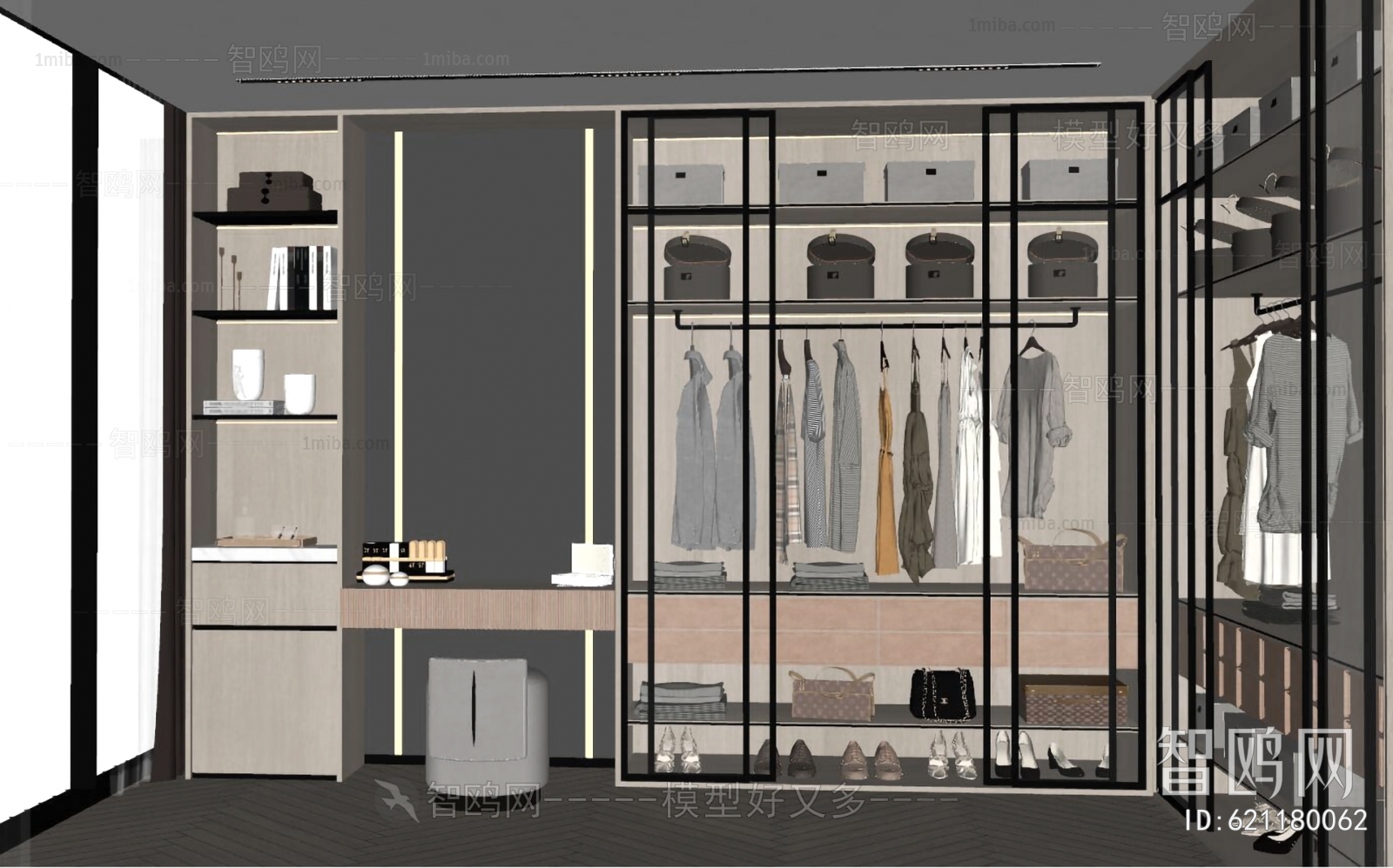 Modern Clothes Storage Area