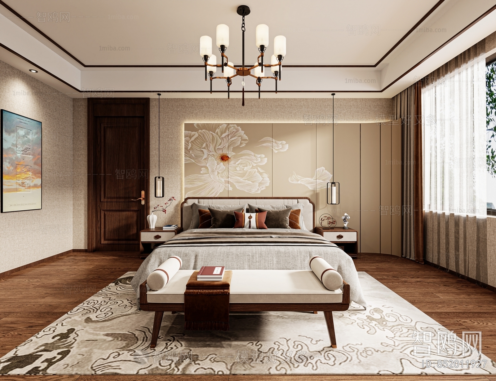 New Chinese Style Bedroom