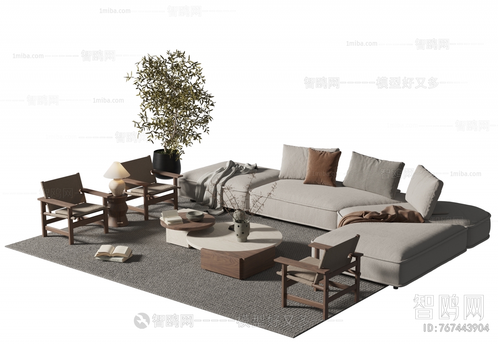 Wabi-sabi Style Sofa Combination