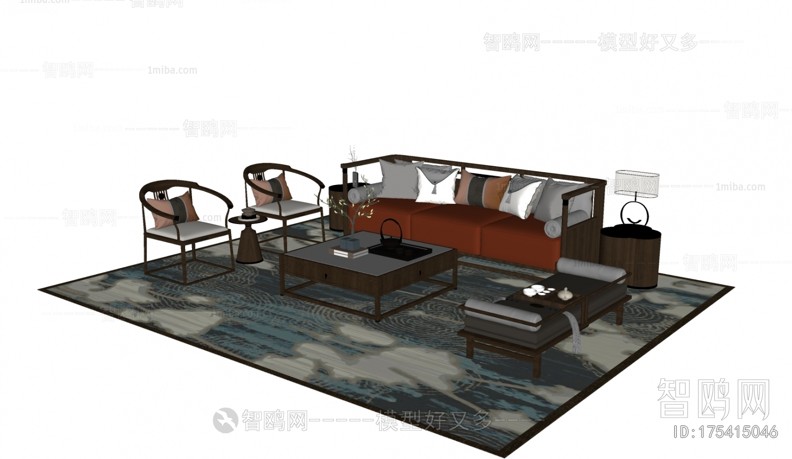 New Chinese Style Sofa Combination