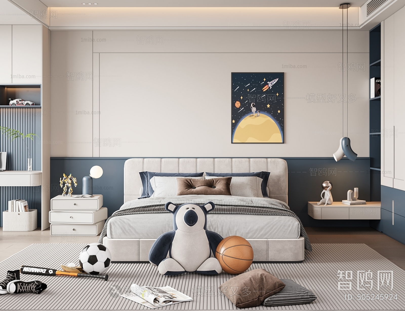 Modern Boy's Room And Son's Room