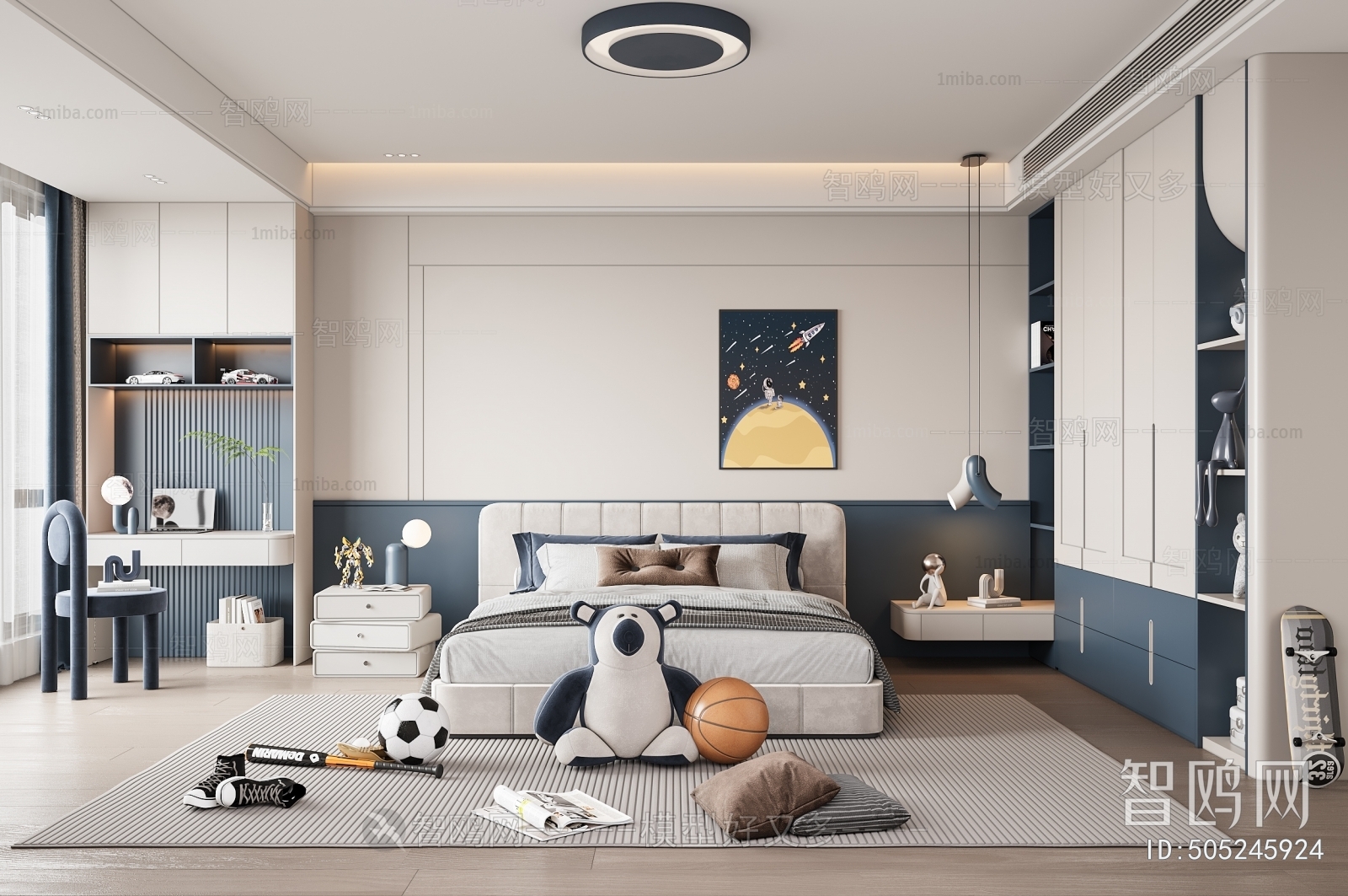 Modern Boy's Room And Son's Room