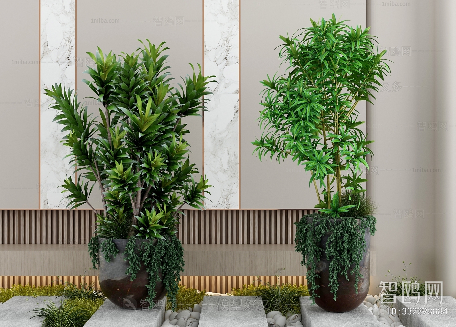 Modern Ground Green Plant Potted Plants