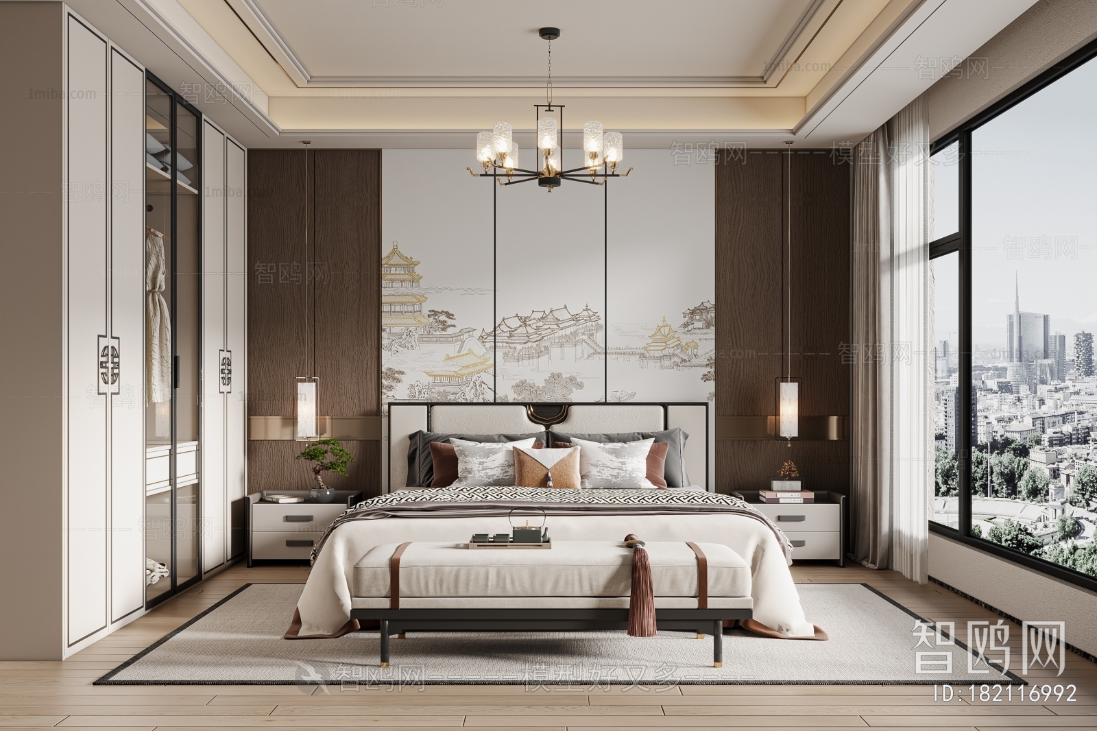 New Chinese Style Bedroom